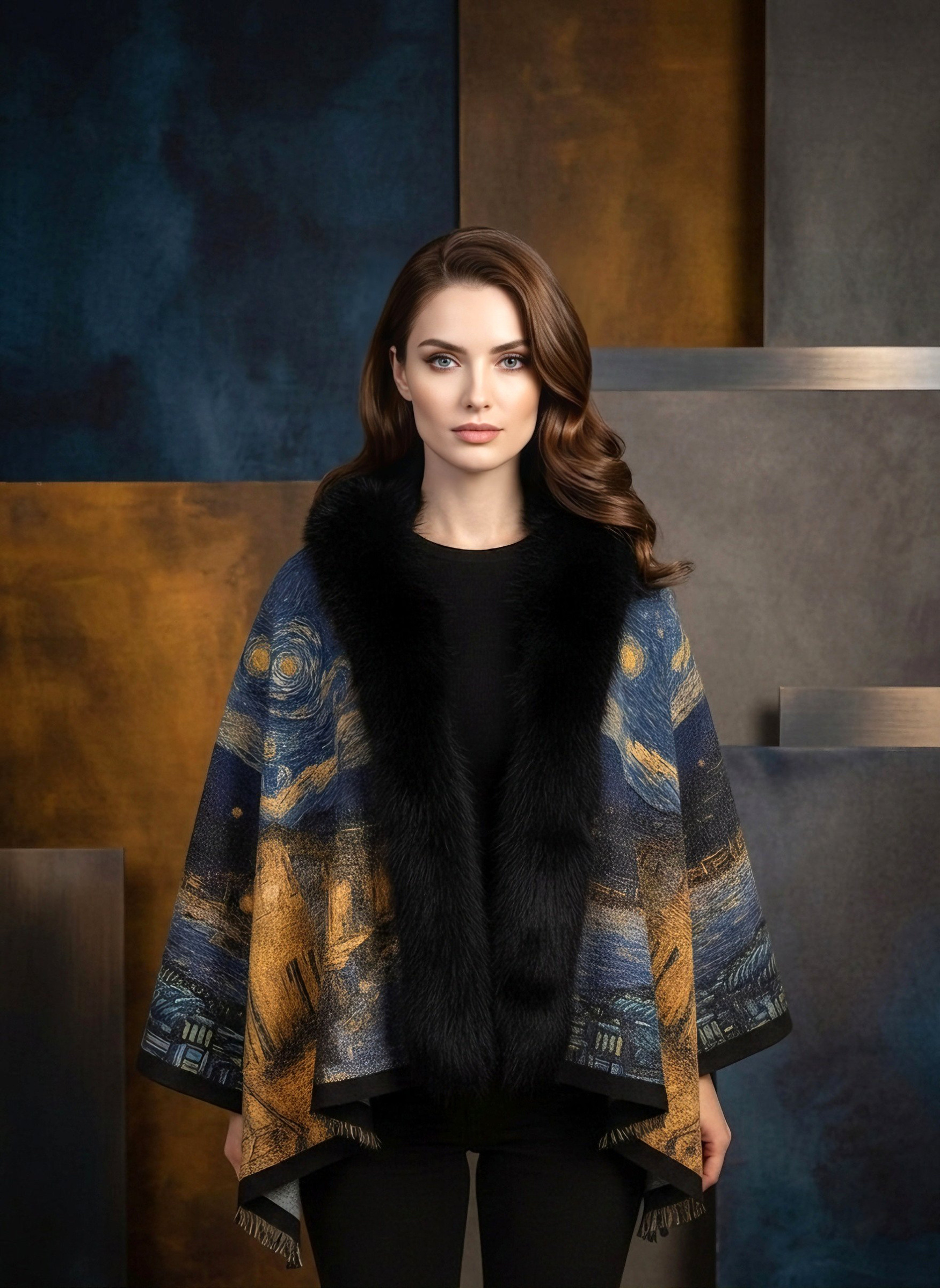 Grossiste MAR&CO - Cape ponchos imprimé