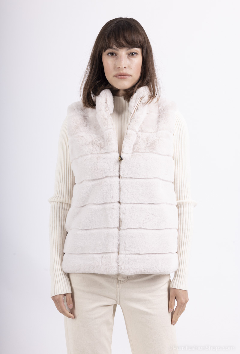 Grossiste MAR&CO - Gilet en fourrure sans manches