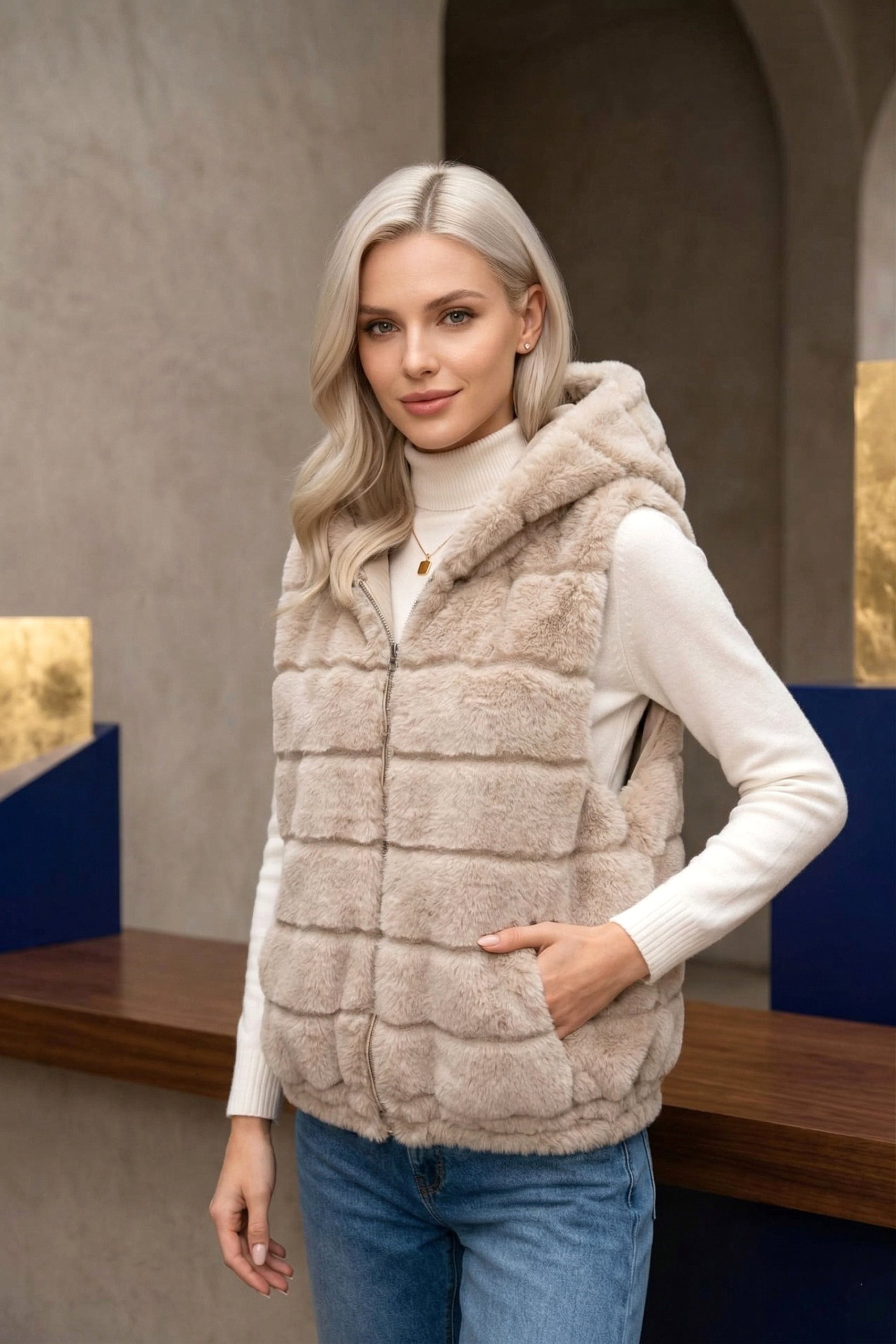 Grossiste MAR&CO - Gilet avec capuche