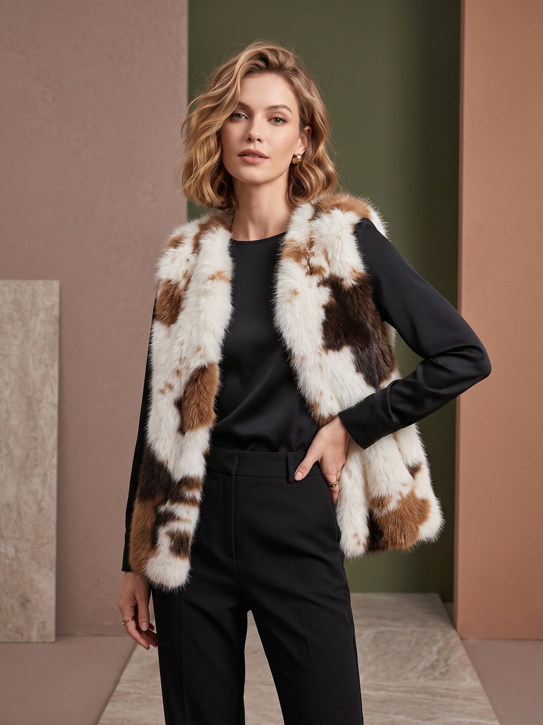 Grossista MAR&CO - Gilet in finta pelliccia