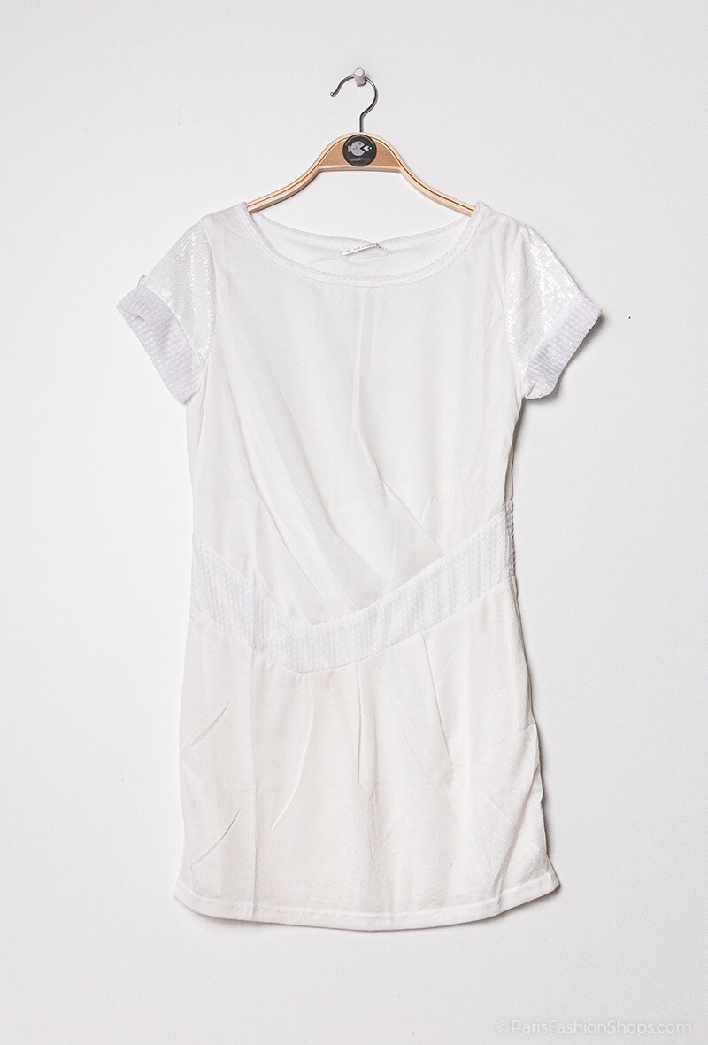 Wholesaler MAR&CO - Dress with sequined sleeves
