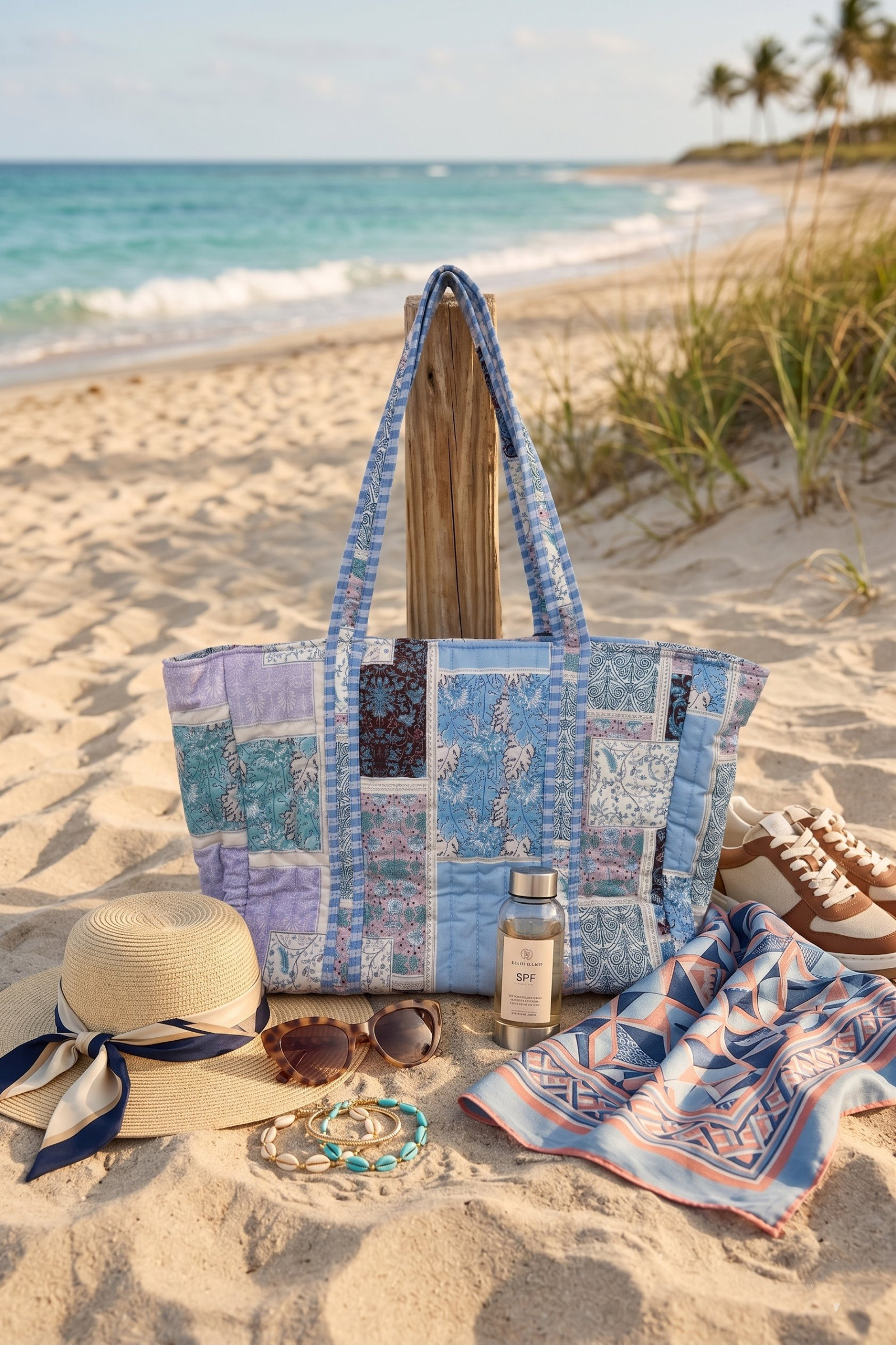 Großhändler MAR&CO - Strandtasche Shopper 100%BAUMWOLLE 38*33*15CM