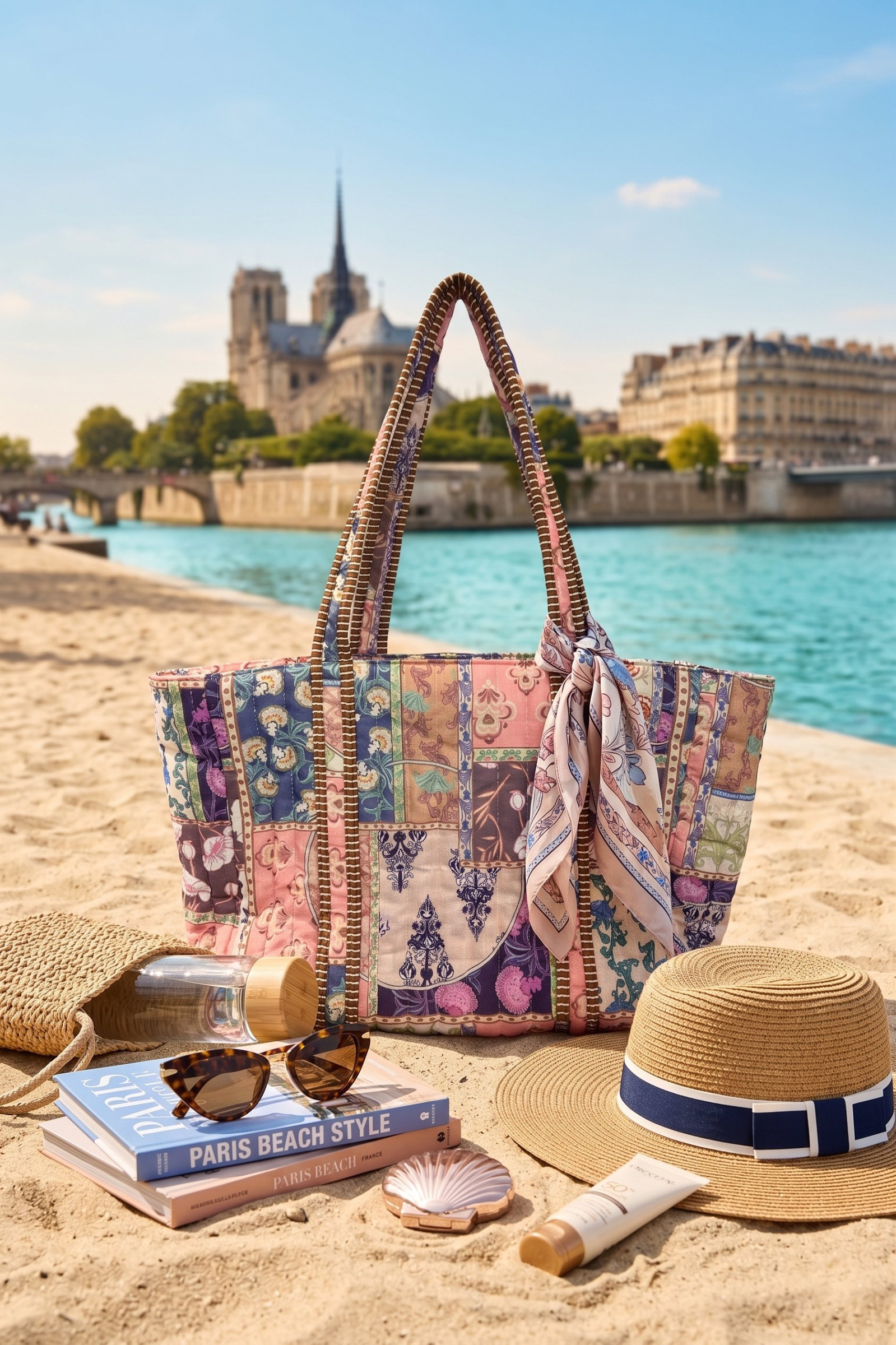 Großhändler MAR&CO - Strandtasche Shopper 100%BAUMWOLLE 38*33*15CM