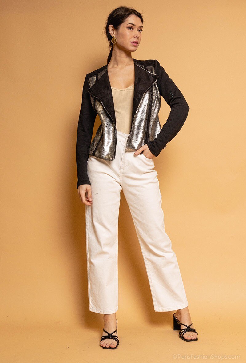Wholesaler MAR&CO - Suede jacket with sequins