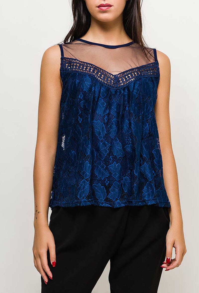 Wholesaler Marie June - Lace sleeveless top