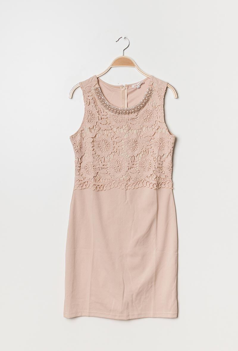 Wholesaler Marie June - Lace dress  with beaded collar