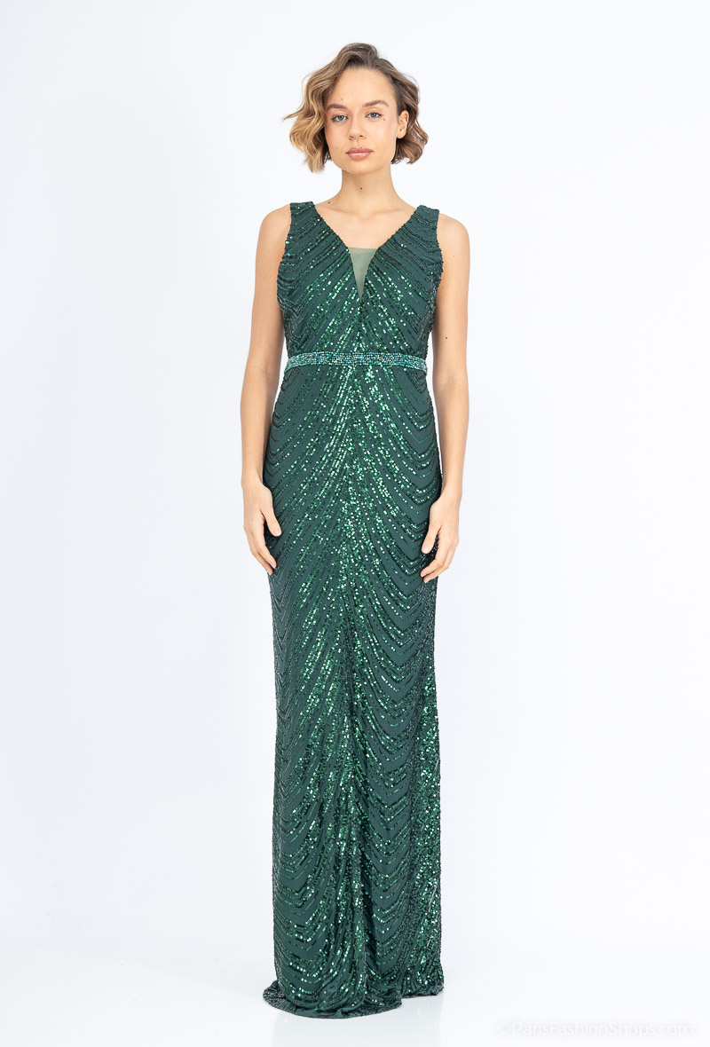 Wholesaler Marie June - Long sequined evening dress