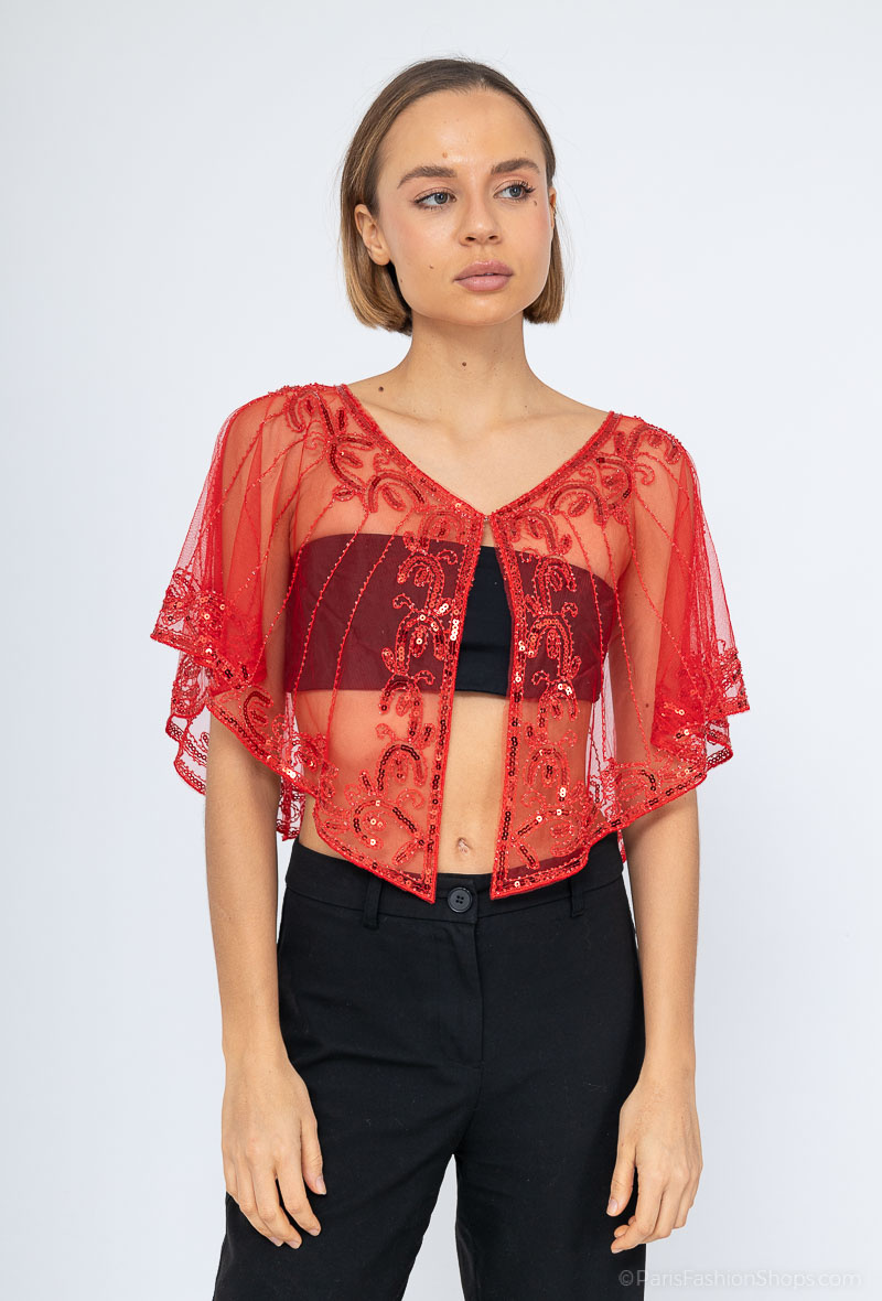 Wholesaler Marie June - Sequin cape