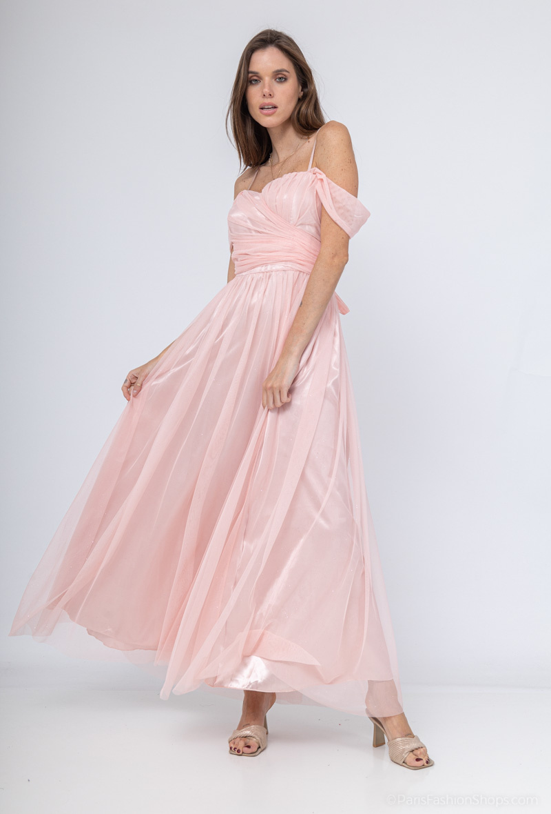 Wholesaler Marie June - Sequined tulle evening dress