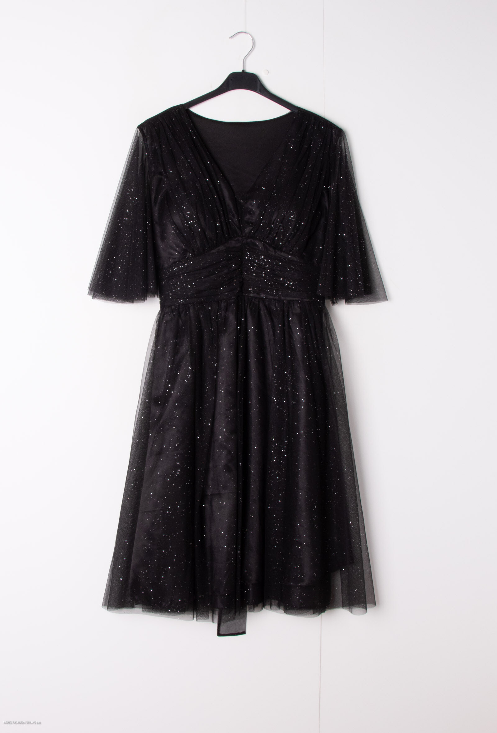 Wholesaler Marie June - Large short evening dress in glitter tulle