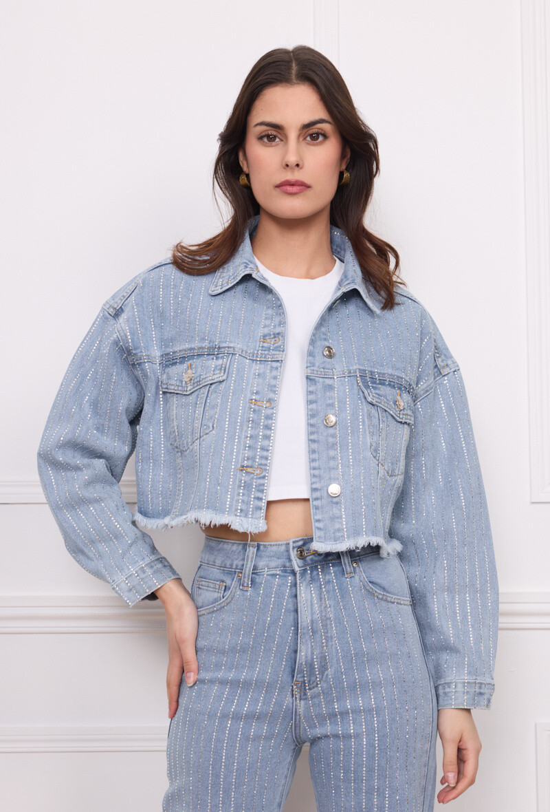 Grossiste Marivy - Veste jean strass