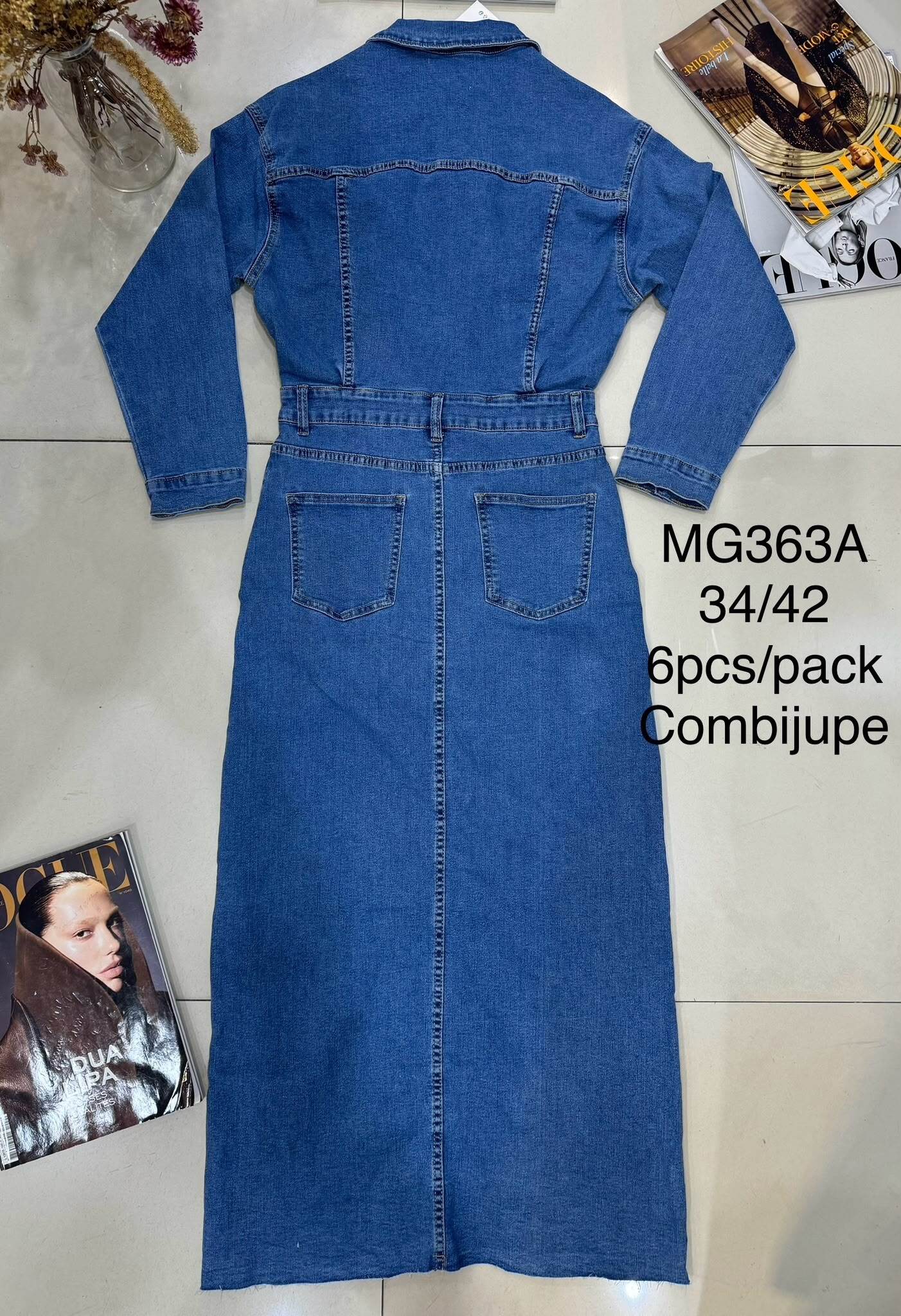Stretch denim skirt jumpsuit | Paris Fashion Shops