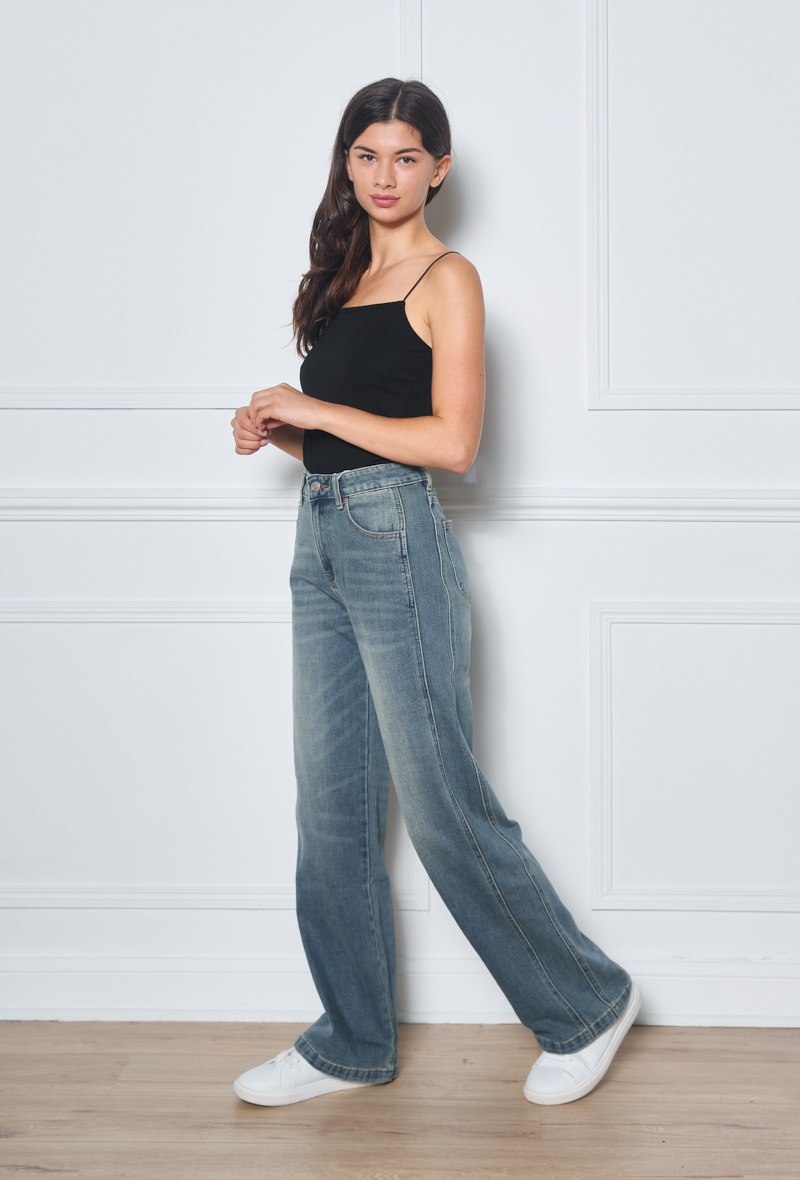 Wholesaler Marivy - Wide straight stretch jeans