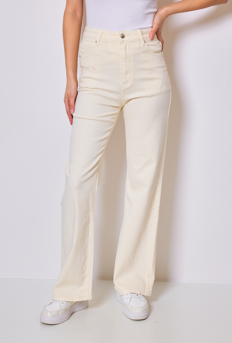Wholesaler Marivy - Jean Wide Leg Beige