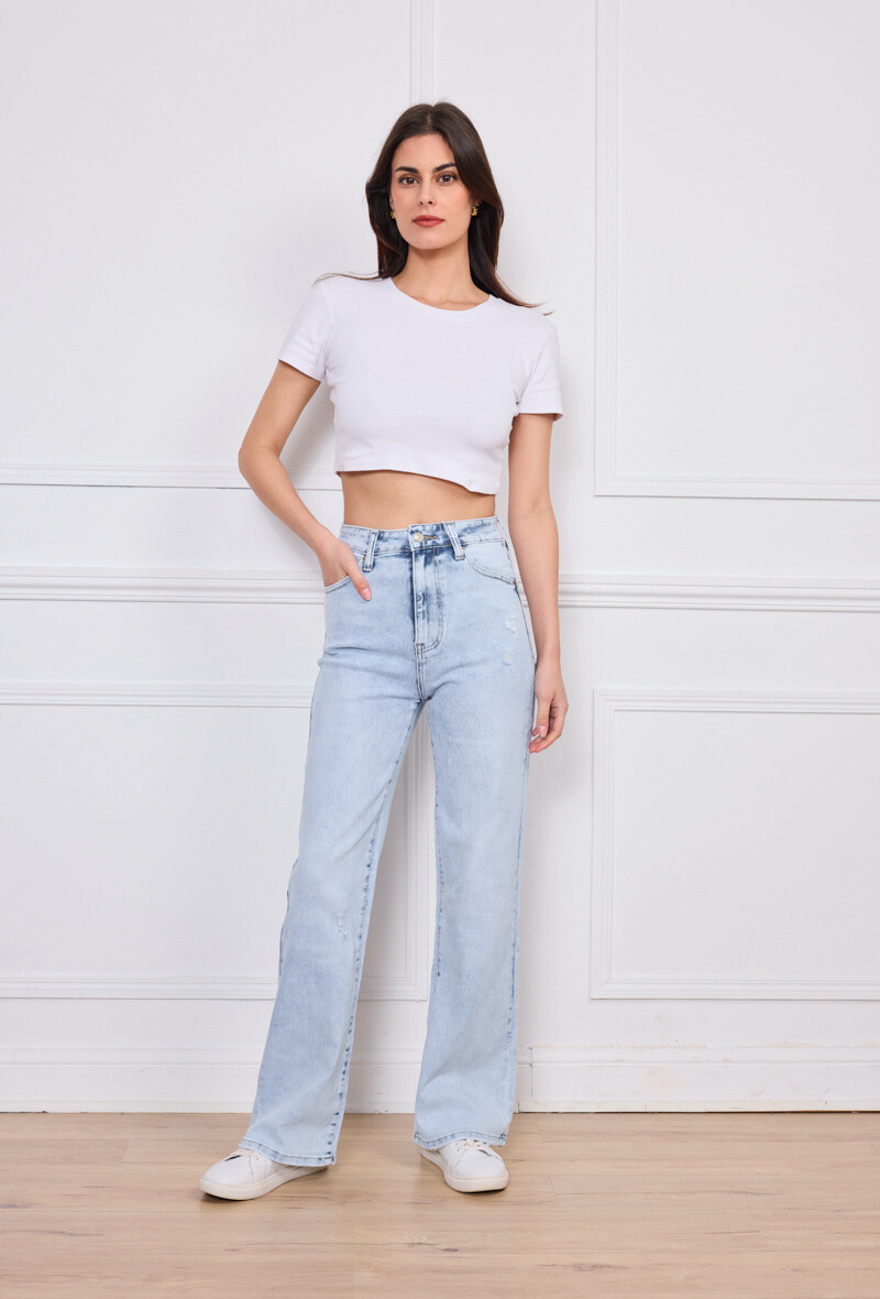Wholesaler Marivy - Wide leg light jeans