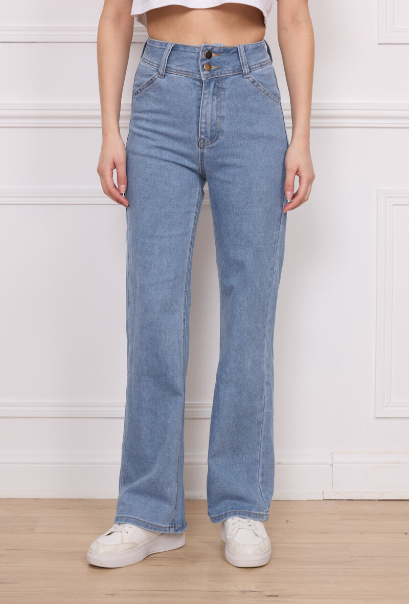 Wholesaler Marivy - WIDE High waist jeans 2 buttons