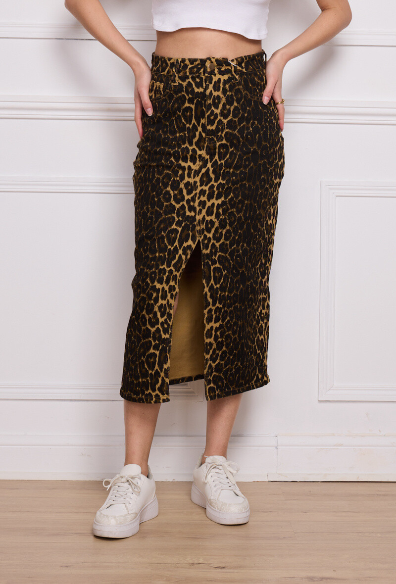Wholesaler Marivy - Leopard skirt