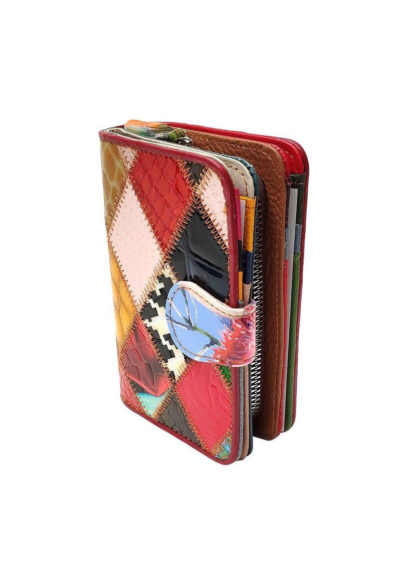 Mayorista Maromax - Monedero de cuero de patchwork