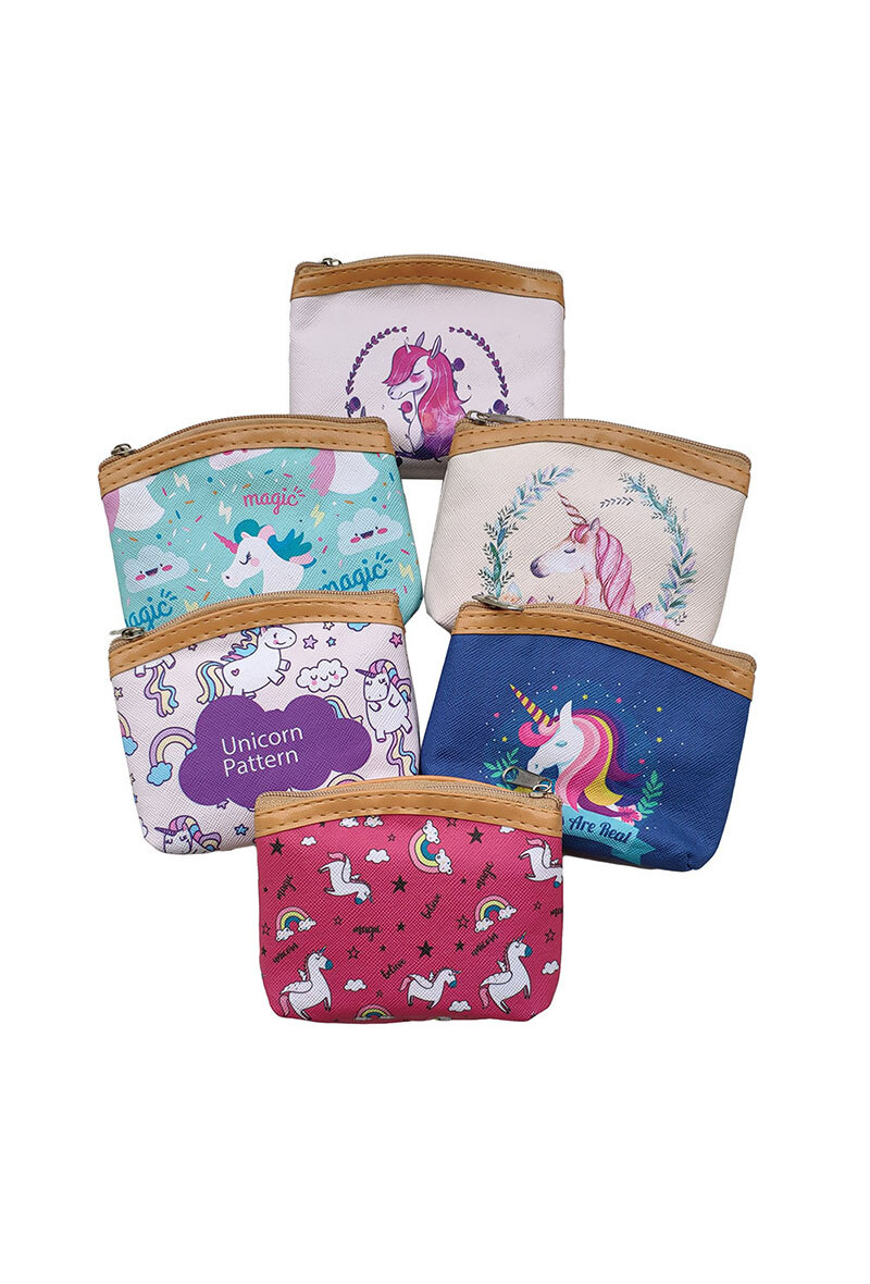 Wholesaler Maromax - Small unicorn zip coin wallet