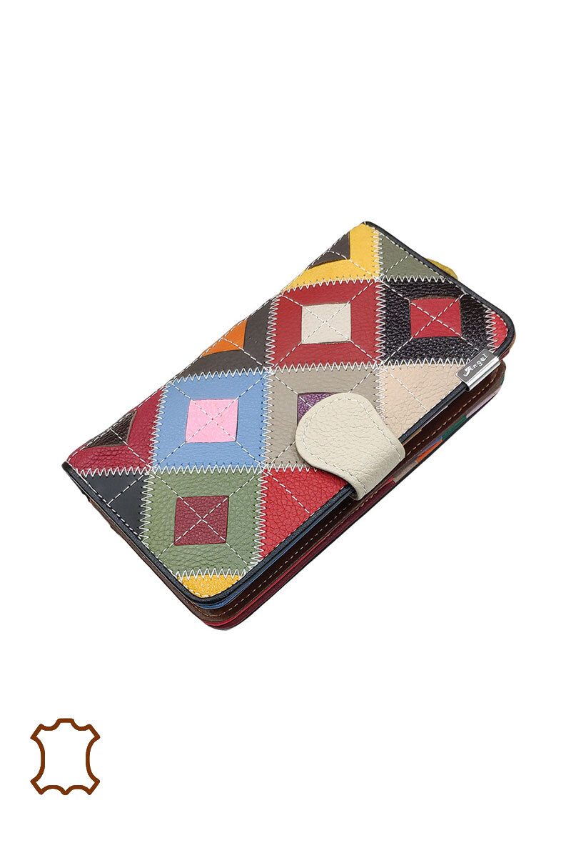 Großhändler Maromax - Patchwork-Leder-Geldbörse