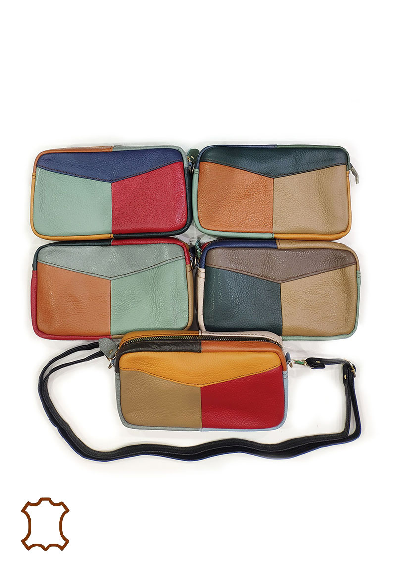 Wholesaler Maromax - Leather pachtwork clutch bag