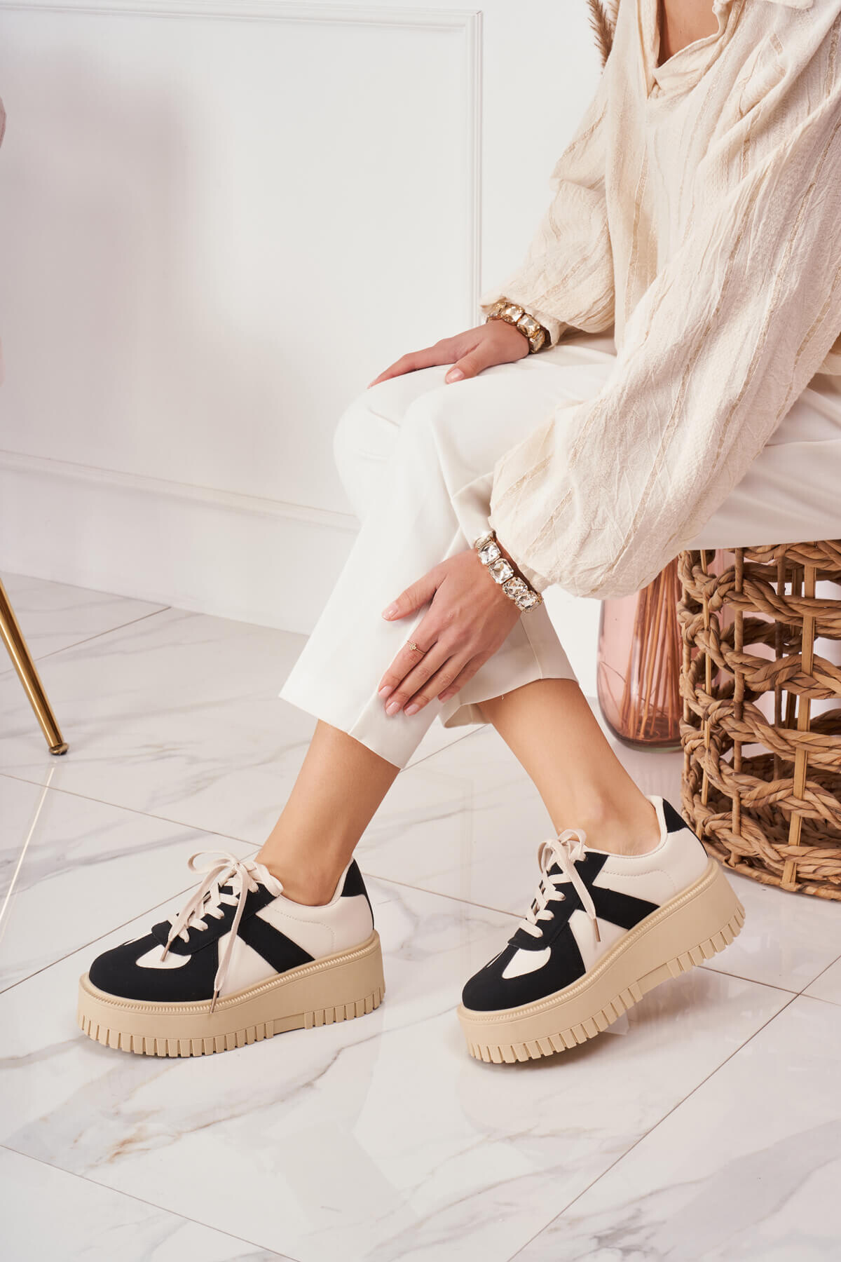 Mayorista Marquiiz - Zapatilla con cordones, bimaterial