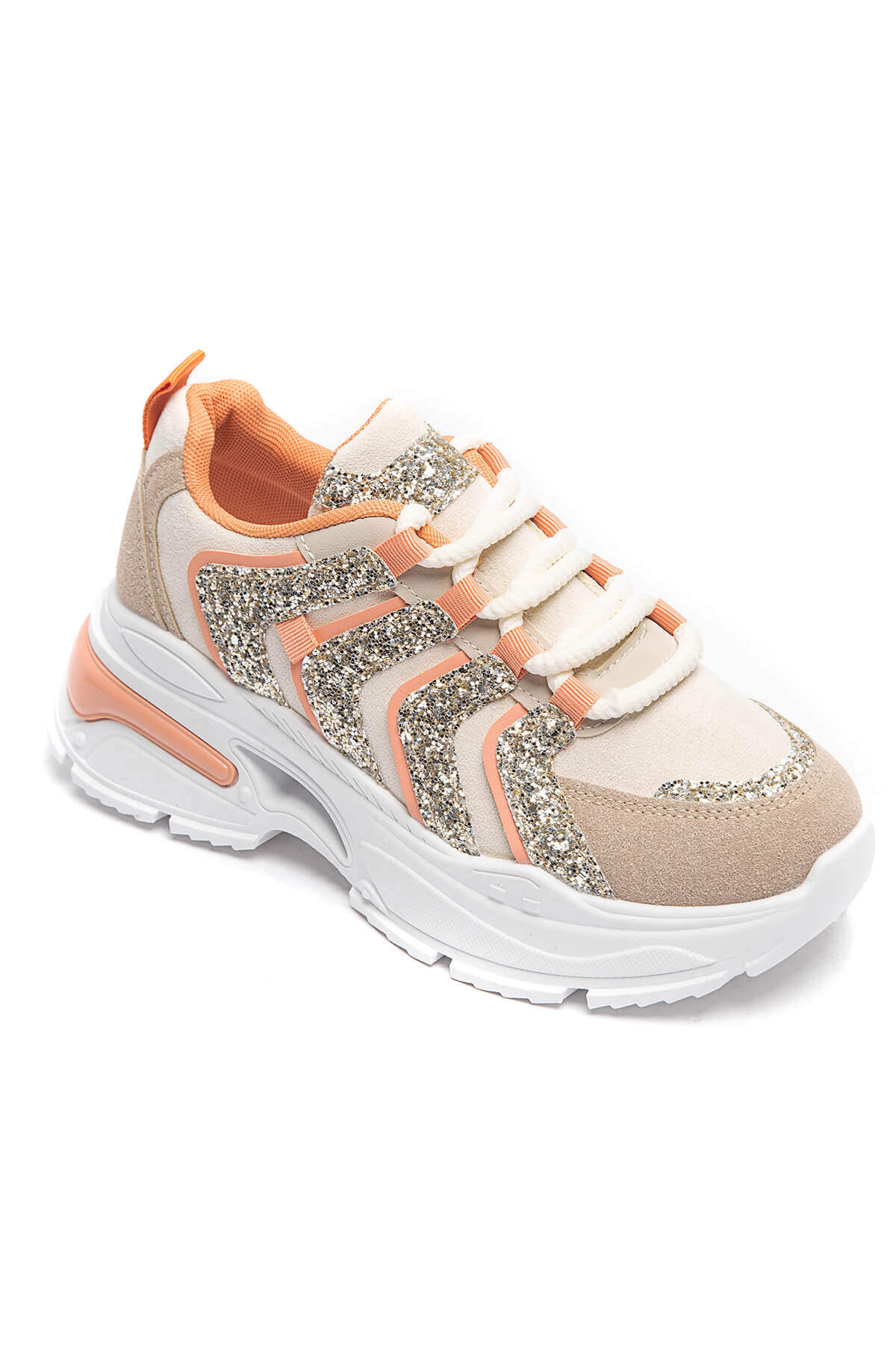 Wholesaler Marquiiz - Chic lace-up sneakers with sparkling sequins and chunky soles