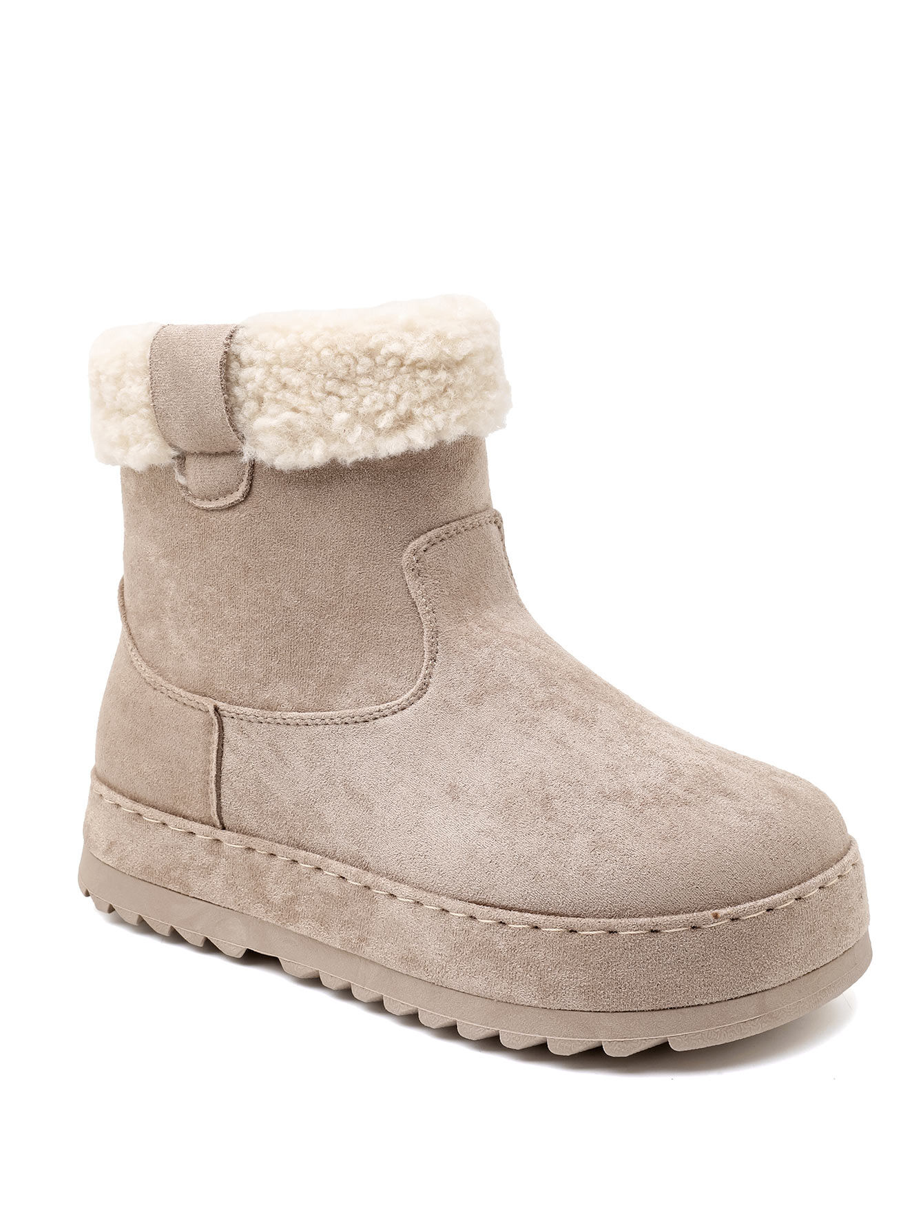 Wholesaler Marquiiz - Chic ankle boots with fur and chunky soles