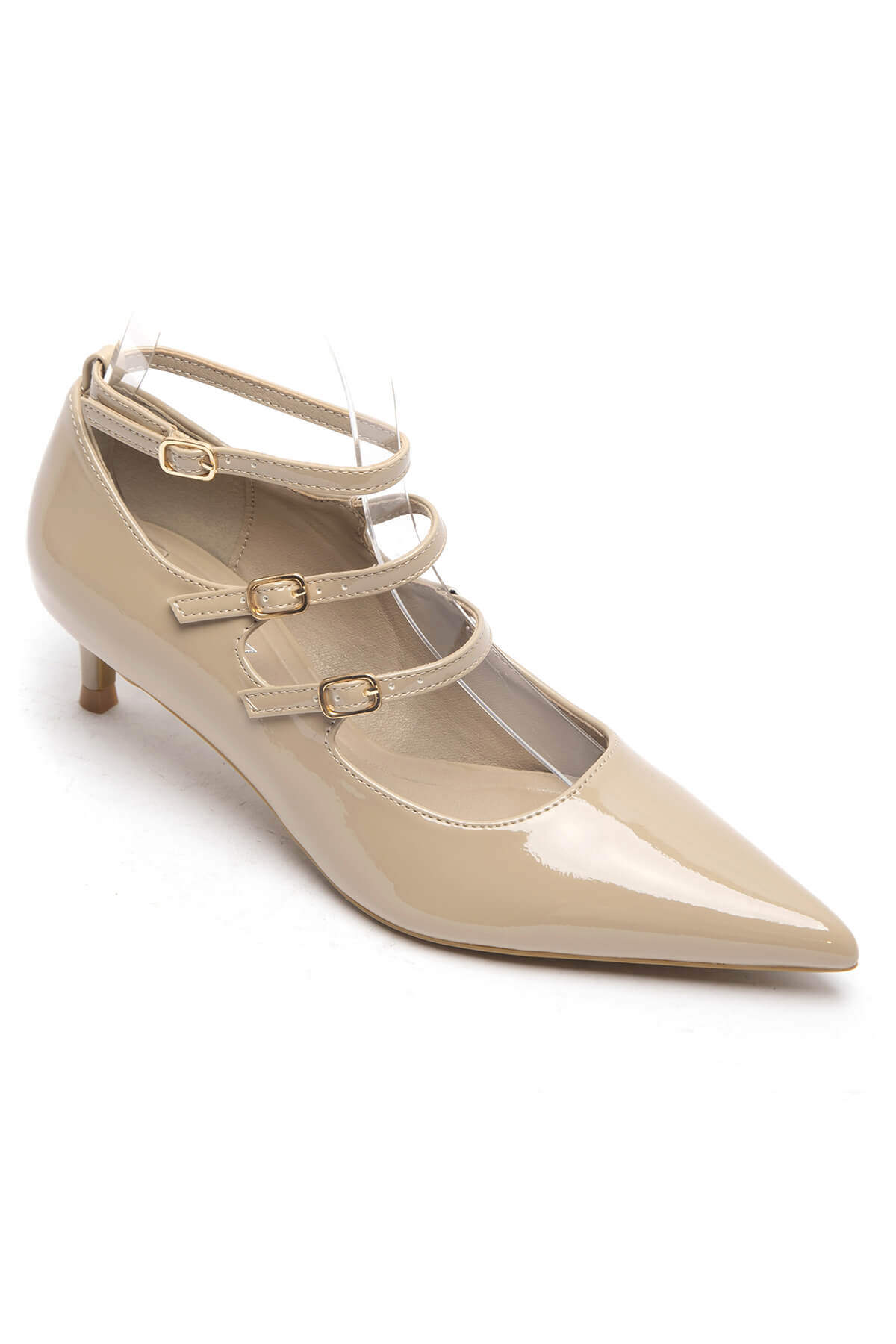 Mayorista Marquiiz - Zapatos de tacón elegantes con triple hebilla, punta afilada y tacones altos