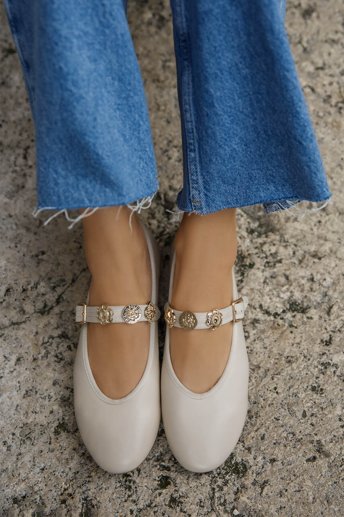 Grossista Marquiiz - Mocassini ballerina, una cinghia con accessori, suola molto flessibile