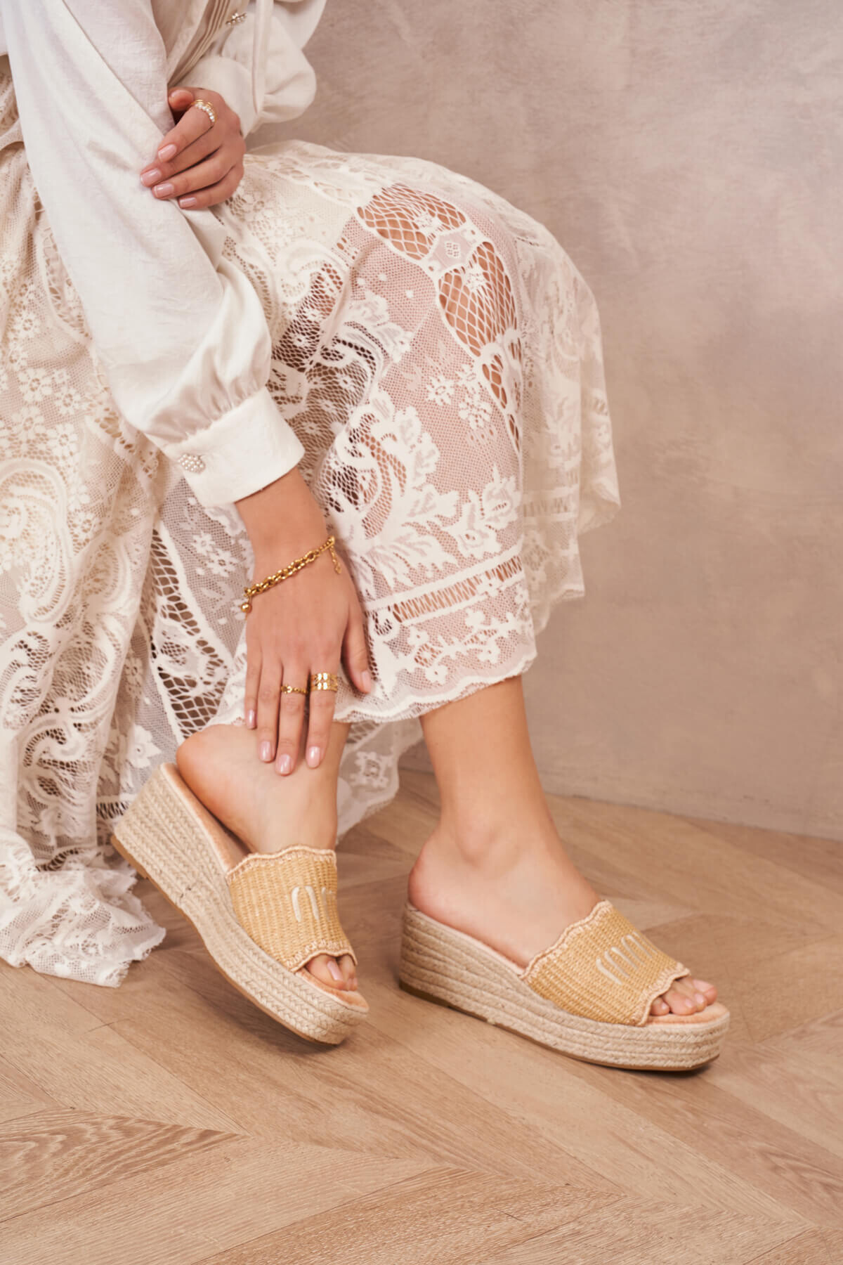 Wholesaler Marquiiz - Straw upper wedge sandals