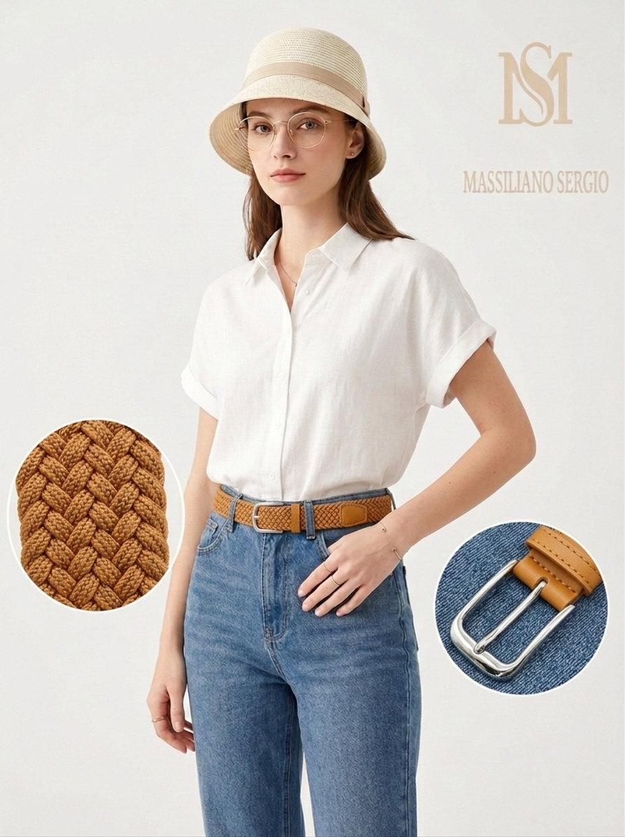 Wholesaler Massiliano Sergio - Massiliano Sergio Slim Elastic Belt