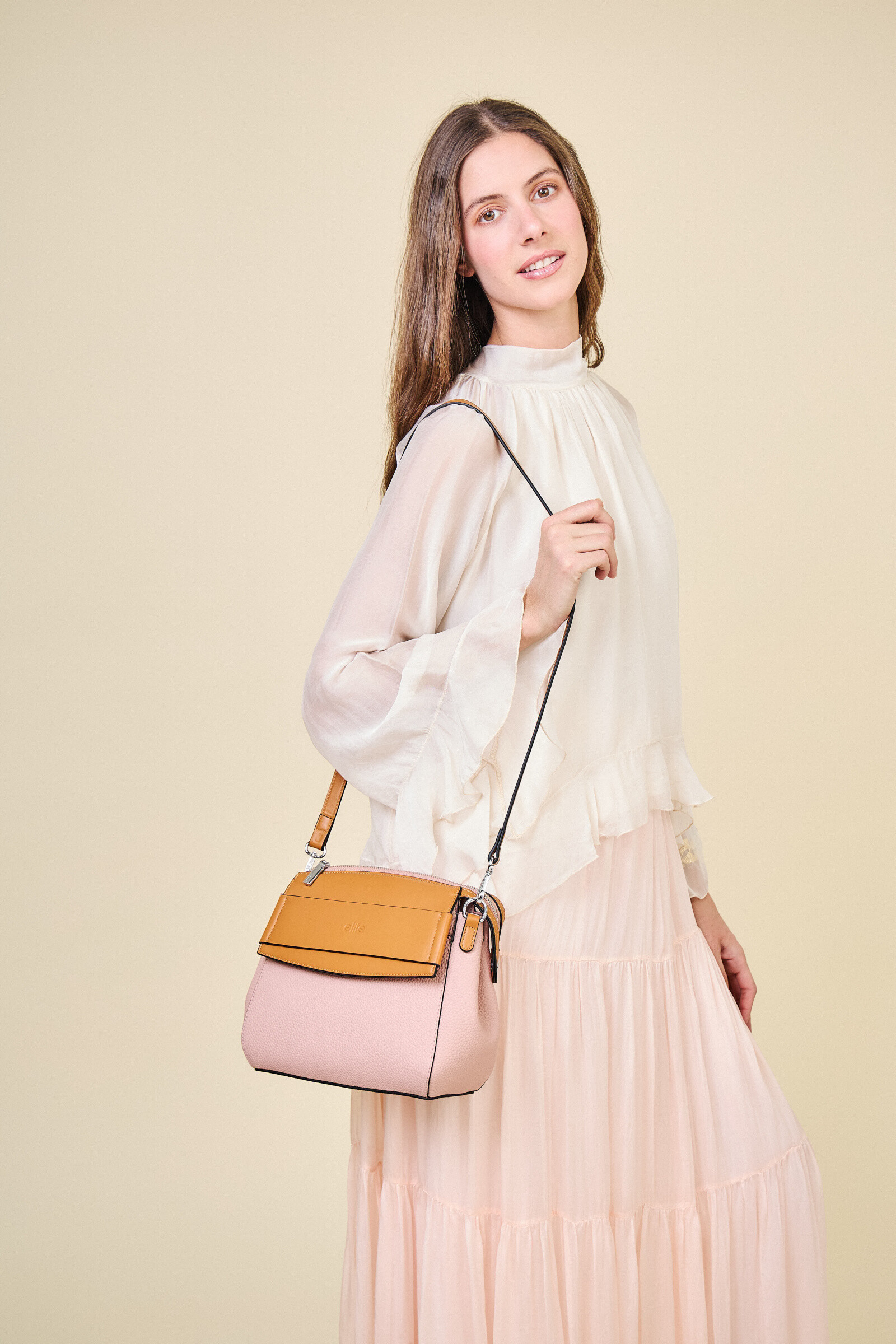 Wholesaler Max & Enjoy (Sacs) - Leather effective stewed shoulder bag