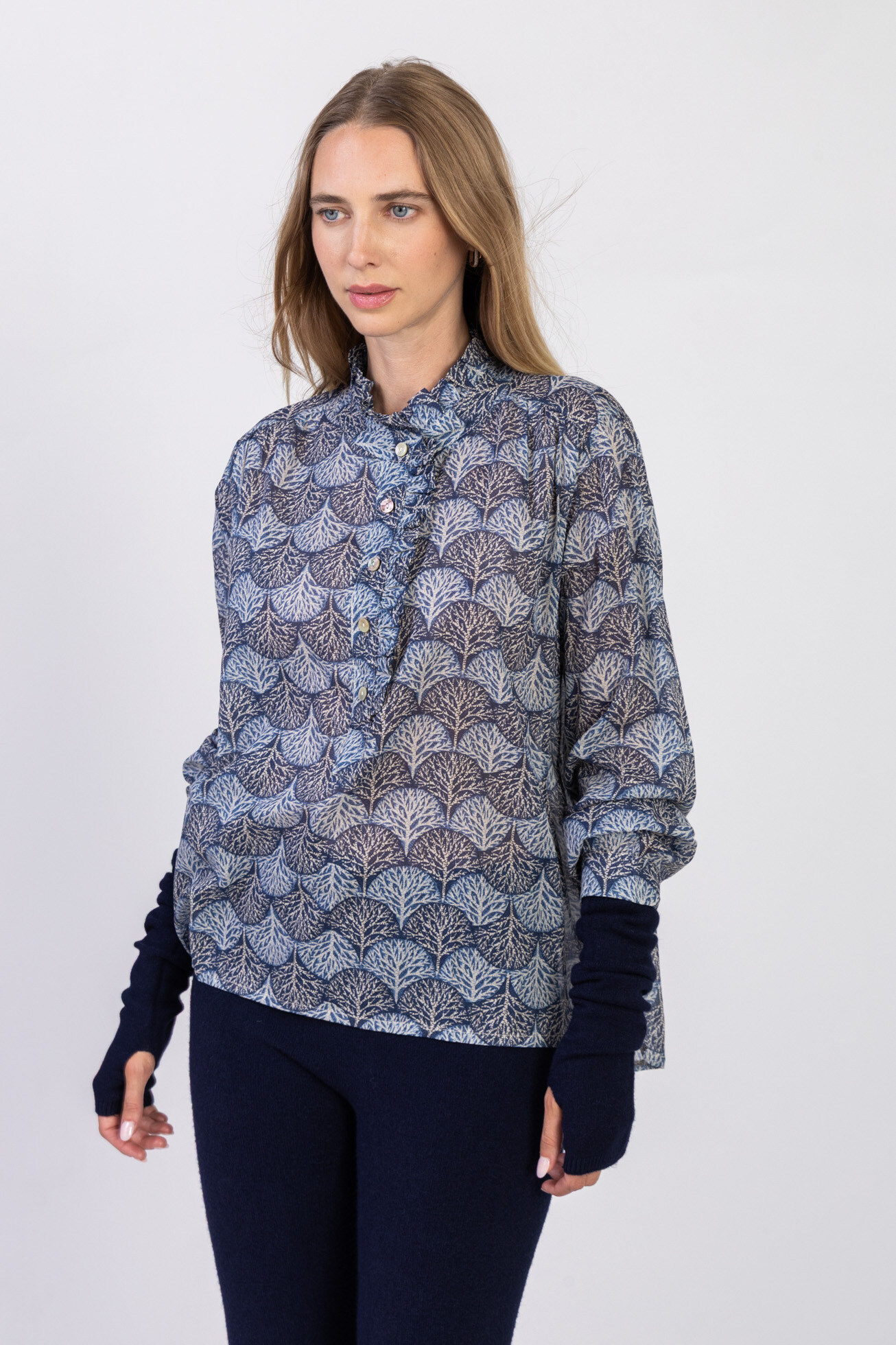 Mayorista Max & Enjoy (Vêtements) - Blusa ligera con estampado Árbol de la Vida y mangas largas