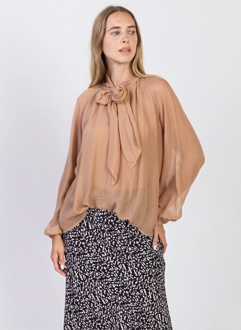 Mayorista Max & Enjoy (Vêtements) - Blusa de seda vaporosa