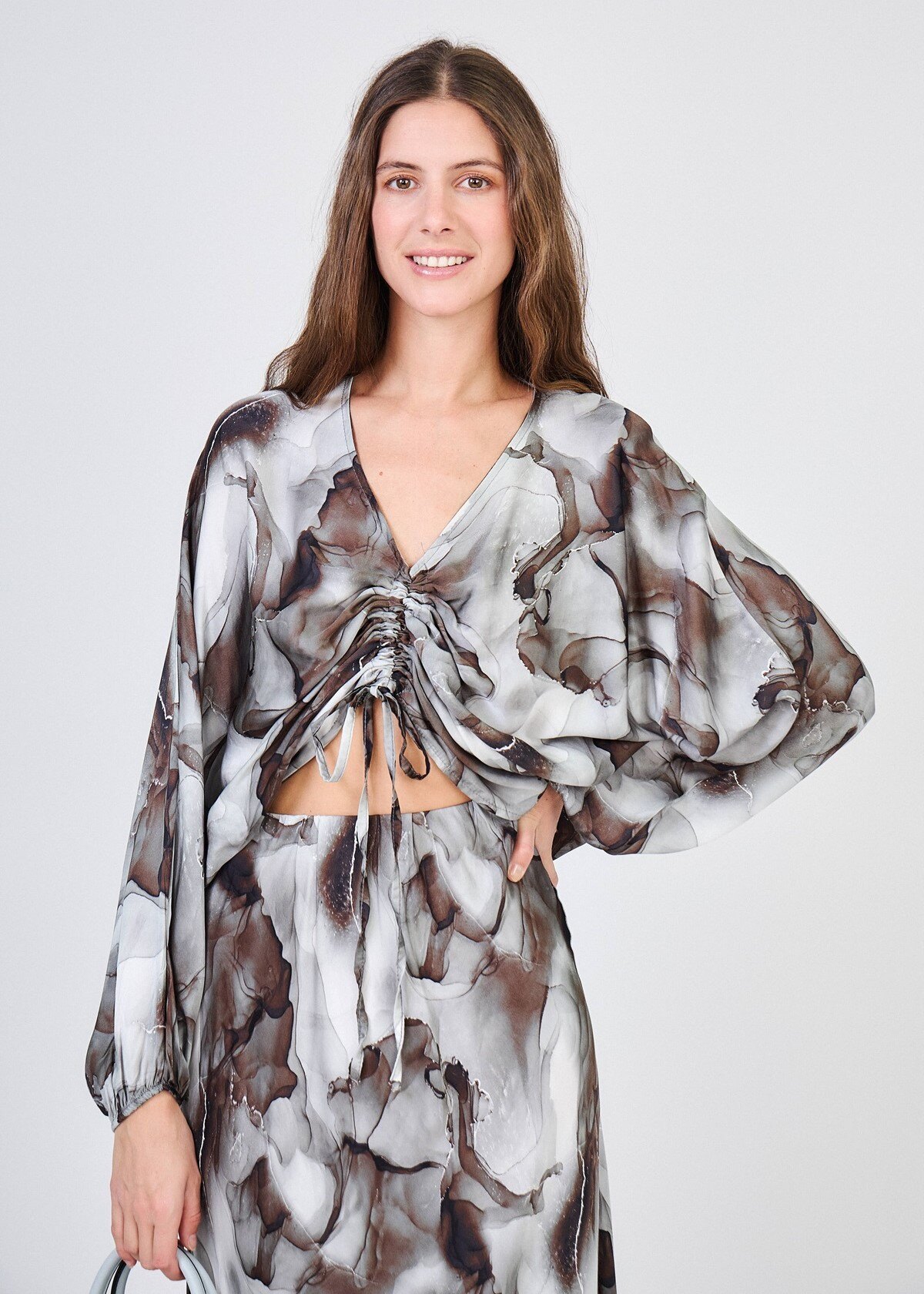 Grossiste Max & Enjoy (Vêtements) - Blouse imprimée en soie mélangée