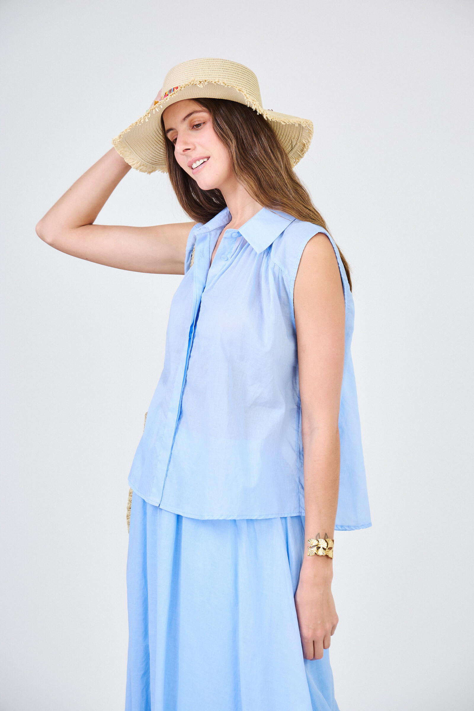 Grossista Max & Enjoy (Vêtements) - Camicetta senza maniche, trasparente