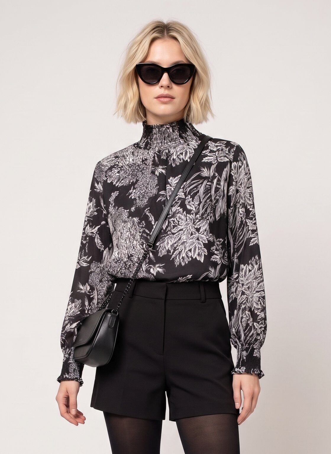 Grossiste Max & Enjoy (Vêtements) - Blouse imprimée en viscose et soie mélangée