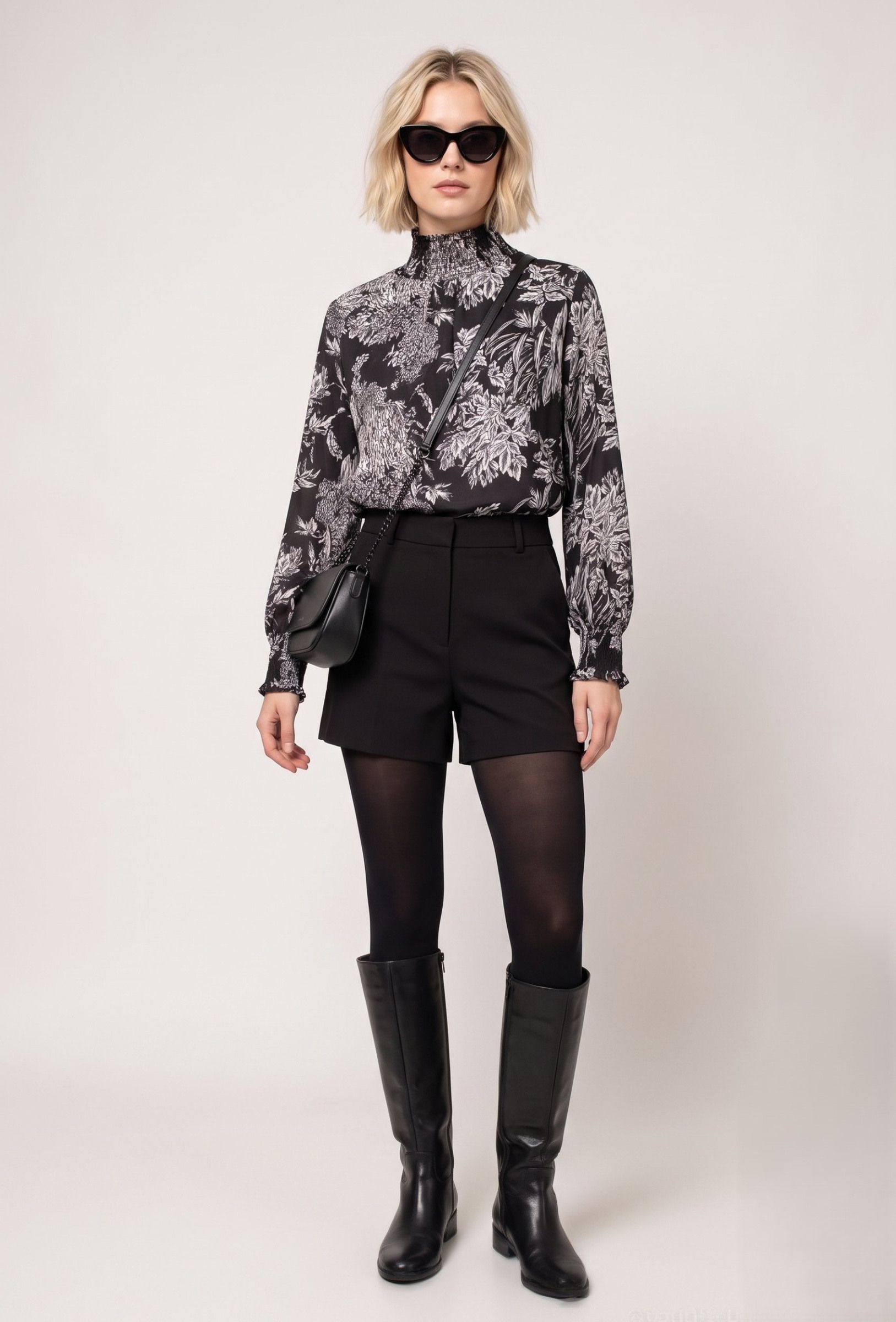Großhändler Max & Enjoy (Vêtements) - Bedruckte Bluse aus Viskose-Seiden-Mischung
