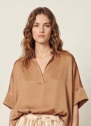 Grossista Max & Enjoy (Vêtements) - Blusa in misto seta e viscosa satinata