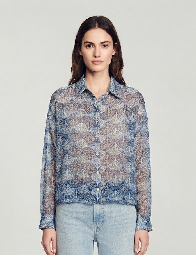 Großhändler Max & Enjoy (Vêtements) - Fließendes Hemd mit Grafikdruck