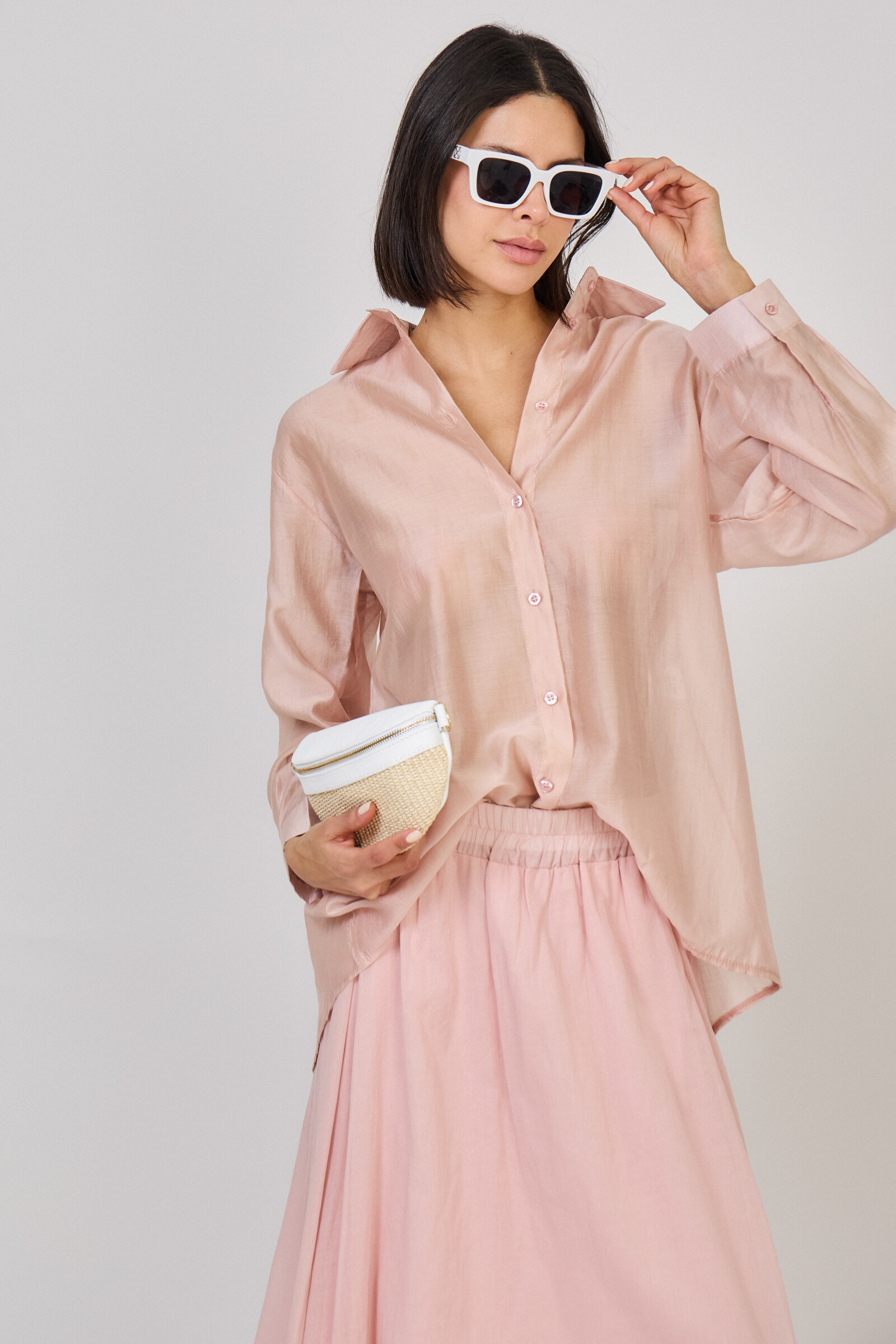 Großhändler Max & Enjoy (Vêtements) - Transparentes Seideneffekthemd