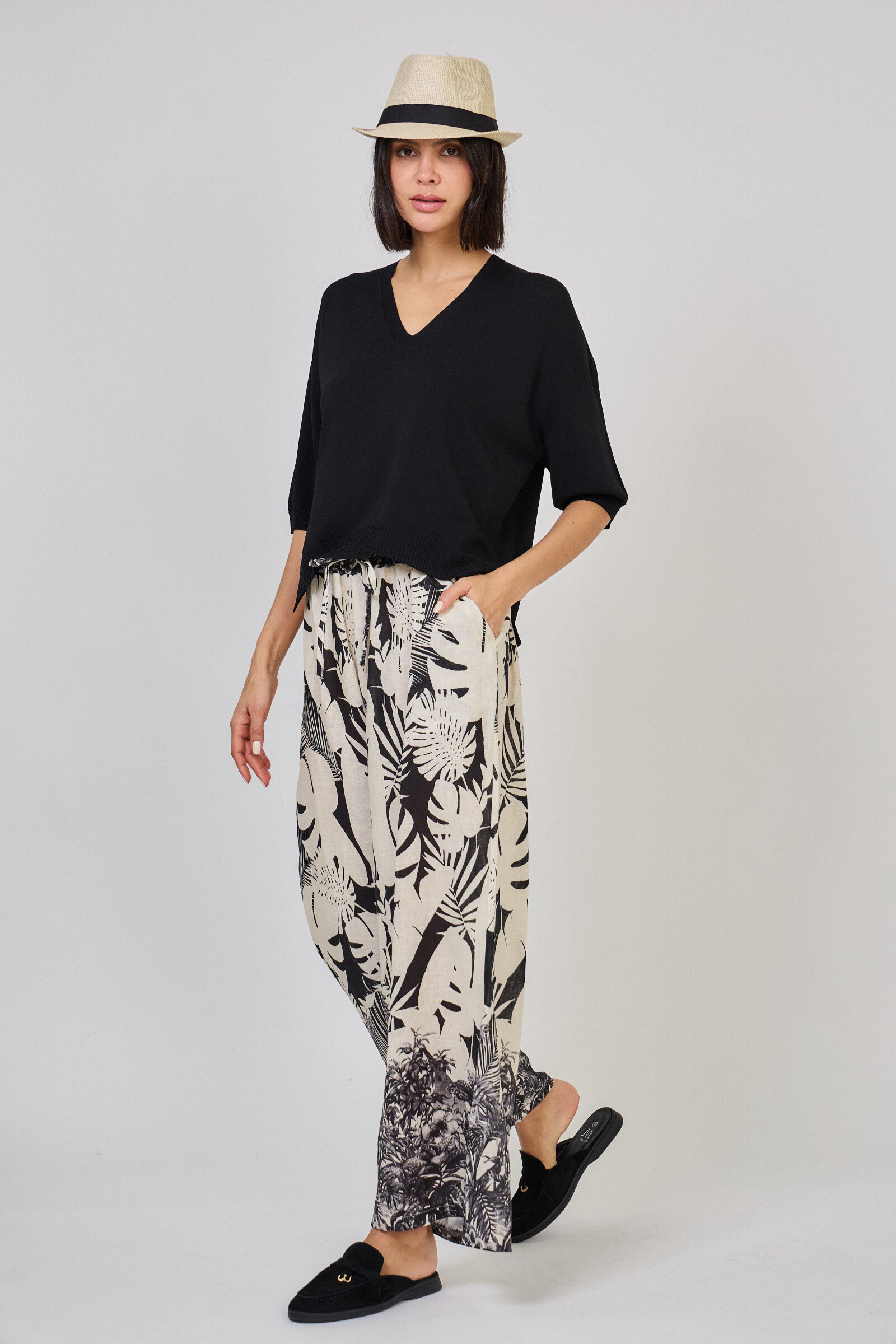 Grossista Max & Enjoy (Vêtements) - Outfit (set di look totali) Set di maglioni leggeri senza soutture e pantaloni Lin
