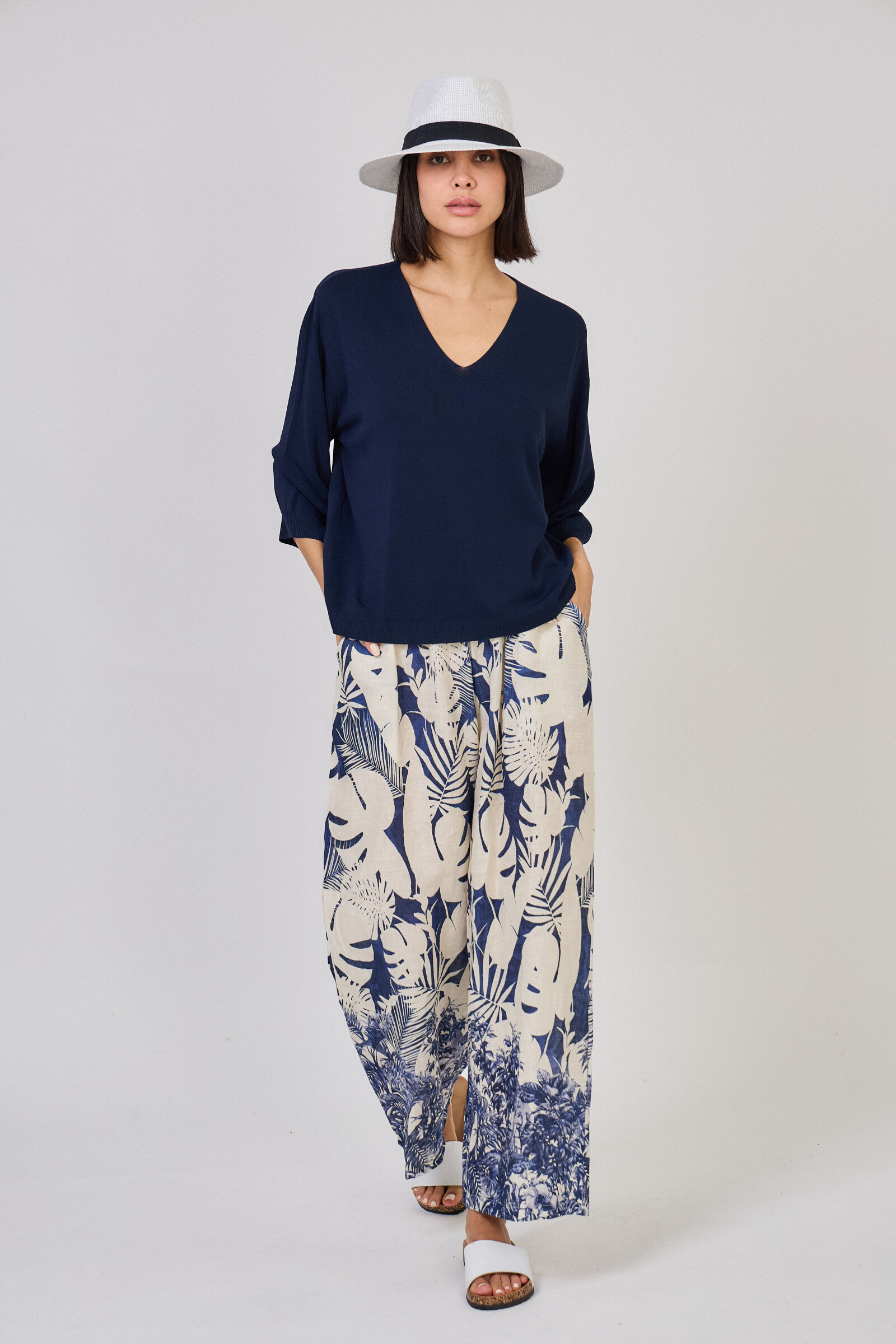 Grossista Max & Enjoy (Vêtements) - Outfit (set di look totali) Set di maglioni leggeri senza soutture e pantaloni Lin