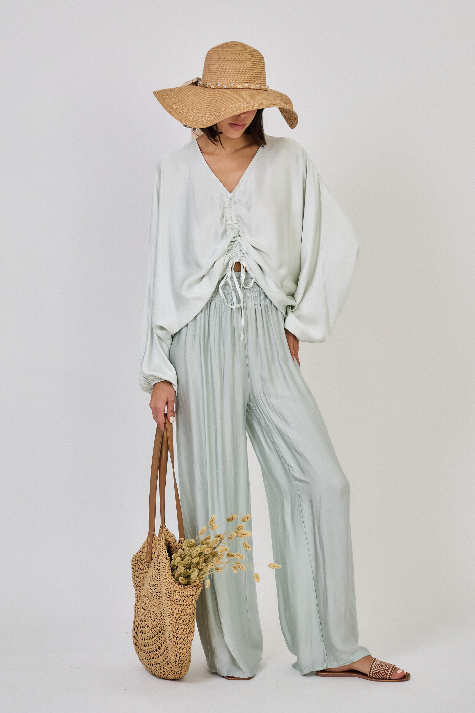 Grossiste Max & Enjoy (Vêtements) - OUTFIT (set total look) Ensemble blouse et pantalon
