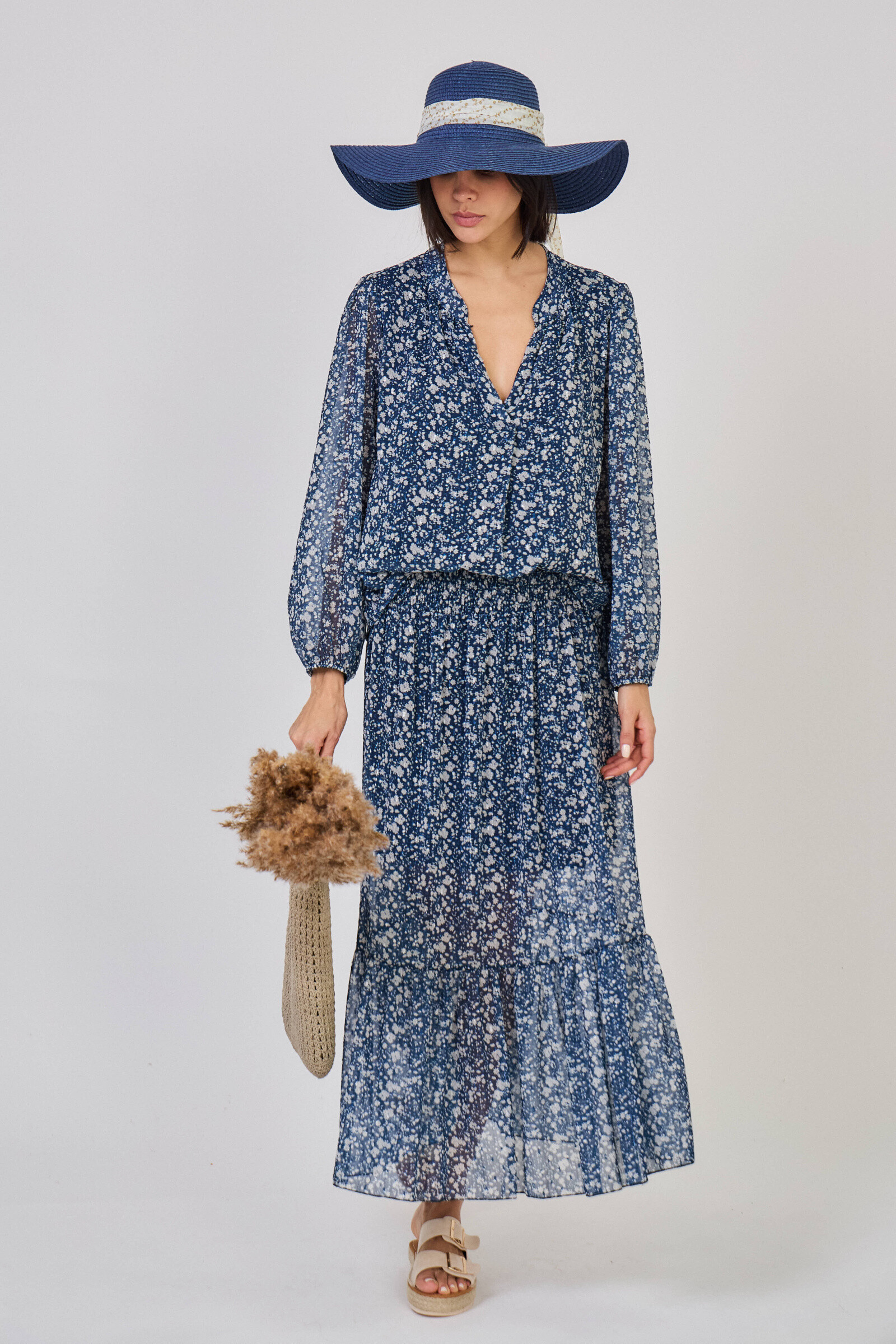 Grossiste Max & Enjoy (Vêtements) - OUTFIT (set total look) Ensemble  imprimé "Floral Liberty"