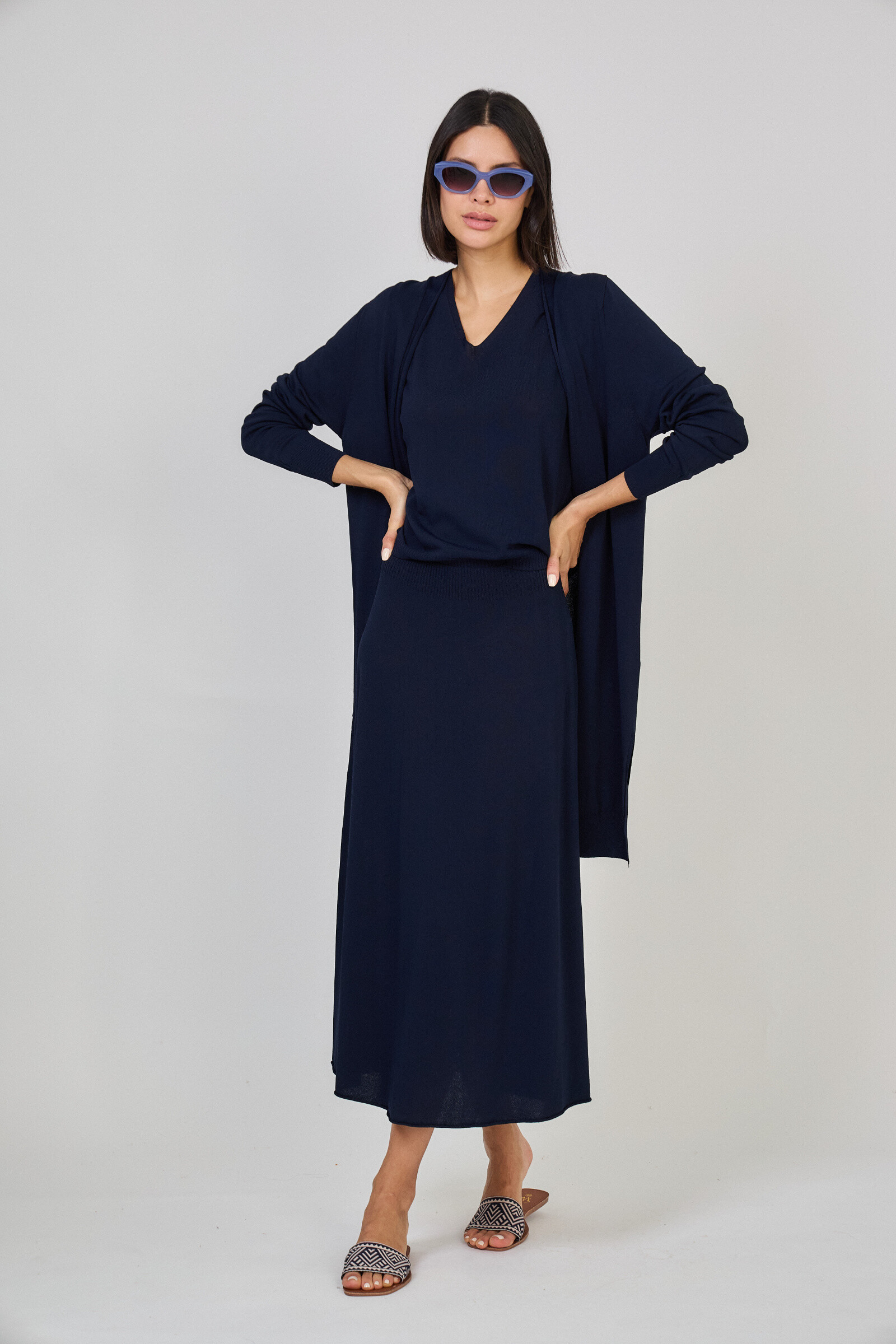 Grossiste Max & Enjoy (Vêtements) - Gilet long en maille froide sans couture