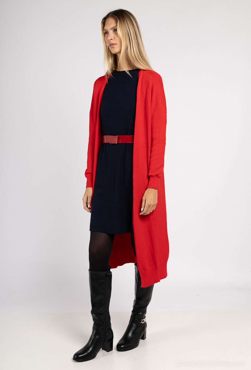 Großhändler Max & Enjoy (Vêtements) - Nahtloser langer Cardigan, Kaschmir-Gefühl