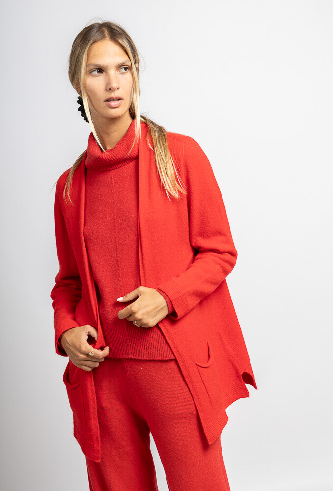 Großhändler Max & Enjoy (Vêtements) - Nahtloser, mittellanger Cardigan, lange Ärmel