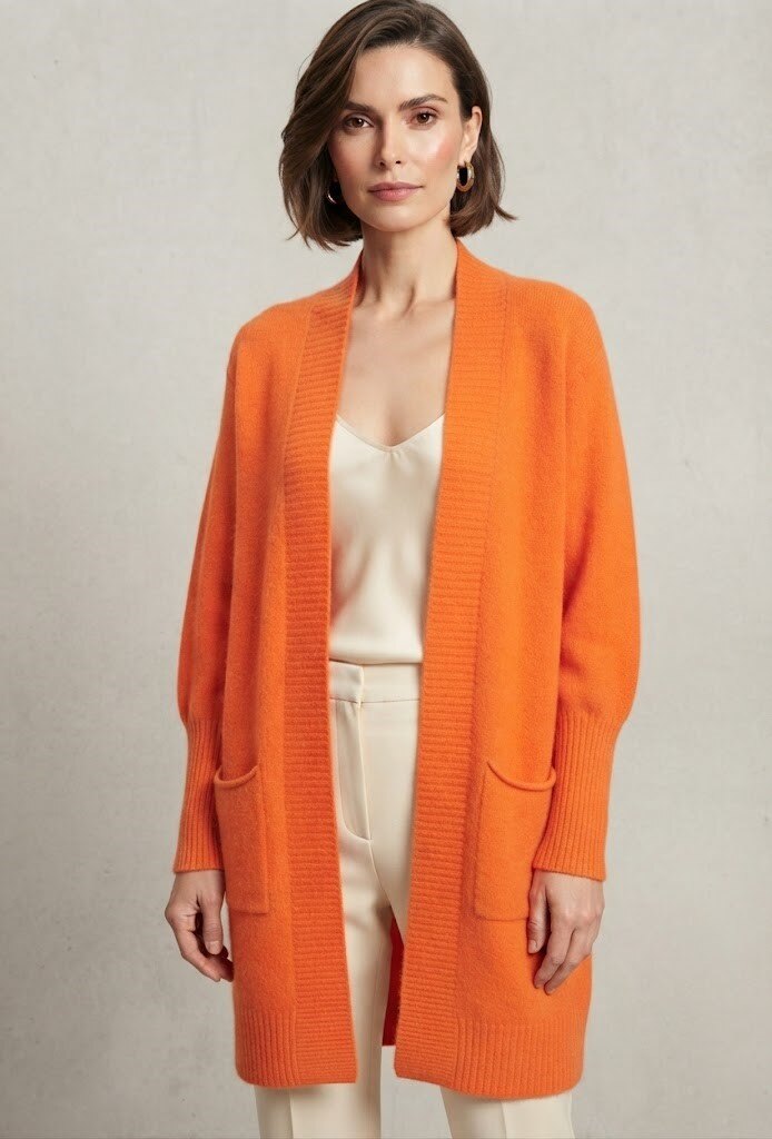 Grossiste Max & Enjoy (Vêtements) - Gilet long ouvert en maille ultra doux sans couture